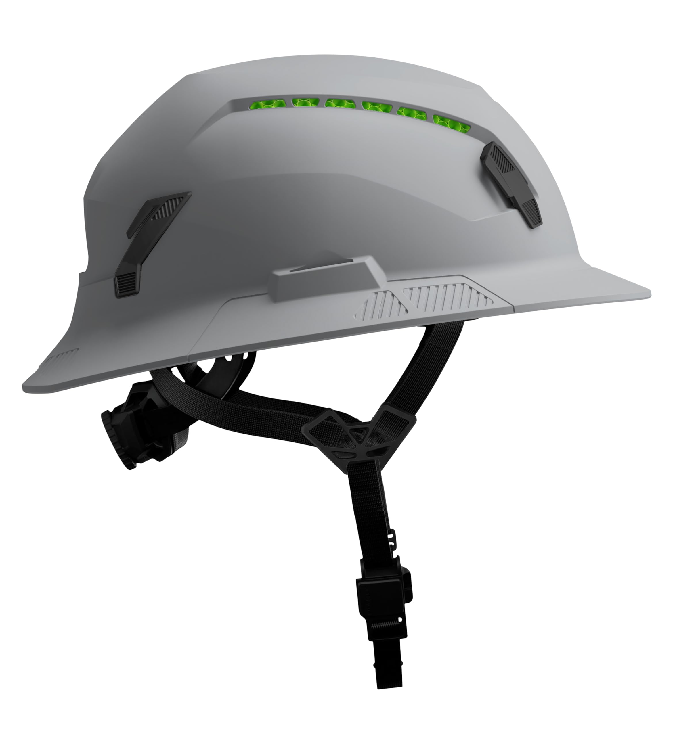 STUDSON SHK-1 Full Brim Safety Helmet: ANSI/ISEA Z89.1 Type II Compliant (R 2019), Lightweight & Breathable, NFC Emergency Contact Chip, One Size, Class C & E Protection