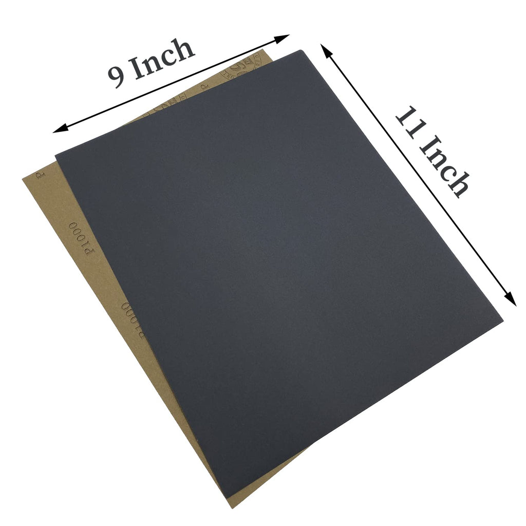80 Grit Wet Dry Sandpaper, 9 x 11 Inch Sanding Sheets, 10PCS Premium Silicon Carbide Sand Paper for Wood Metal Ceramic or Auto Polishing and Scratches Removing
