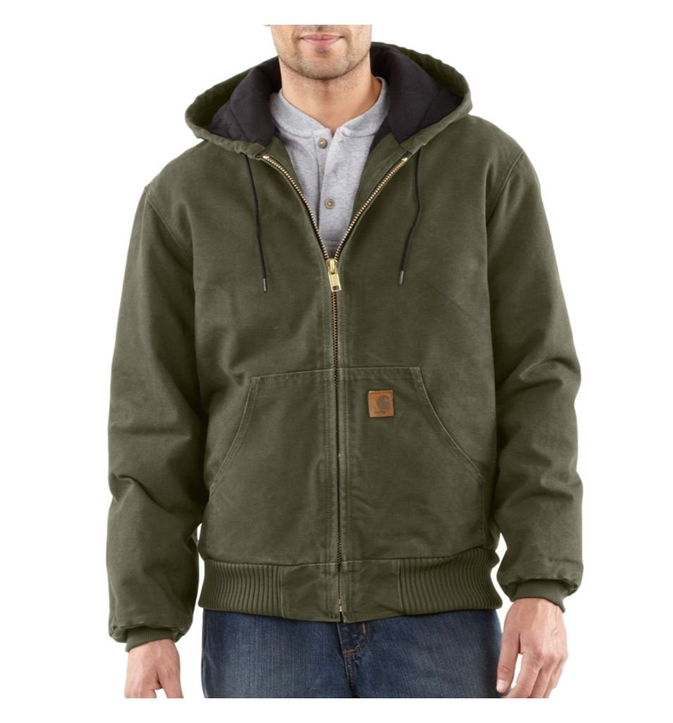 Carhartt Men's Big-Tall Quilted Flannel Lined Sandstone Active Jacket