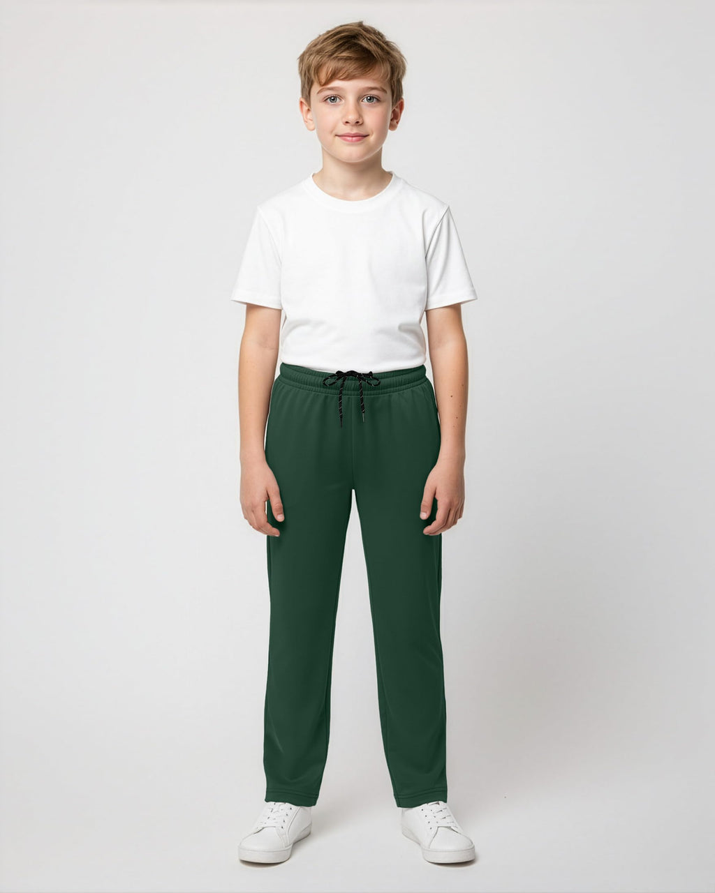 Real Essentials 3 Pack: Boys' Mesh Open Bottom Active Sweatpants with Pockets & Drawstring