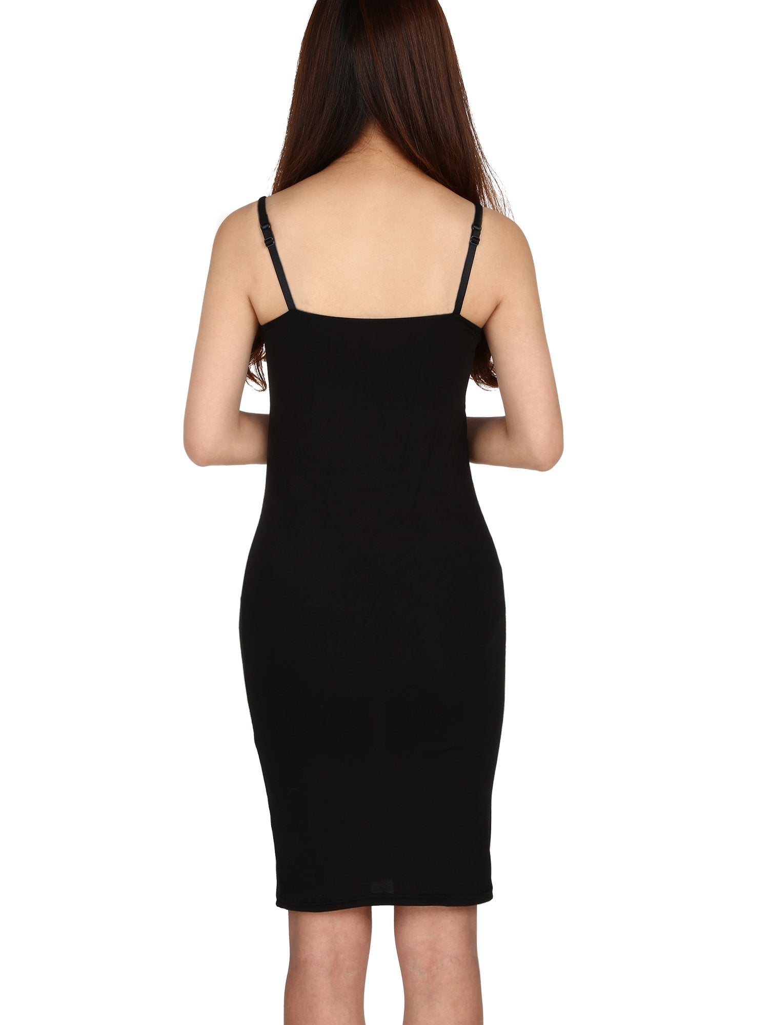 WILLBOND 3 Pieces Women's Basic Cami Long Tanks Dress Spaghetti Strap Slips for Under Dresses, Long Camisoles for Layering