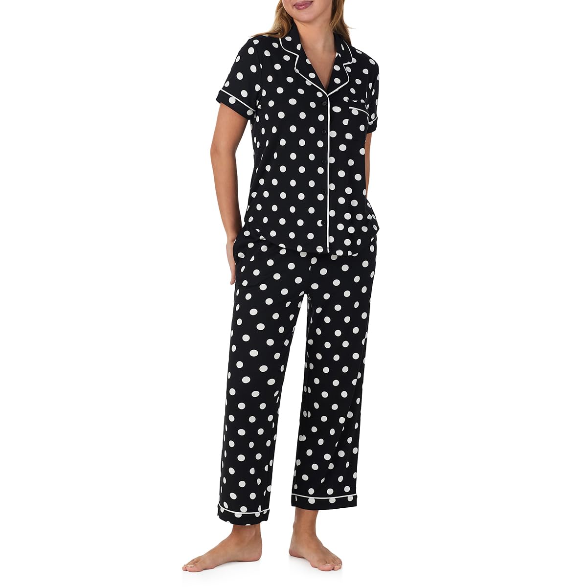kate spade new york Short Sleeve Cropped Pant PJ Set