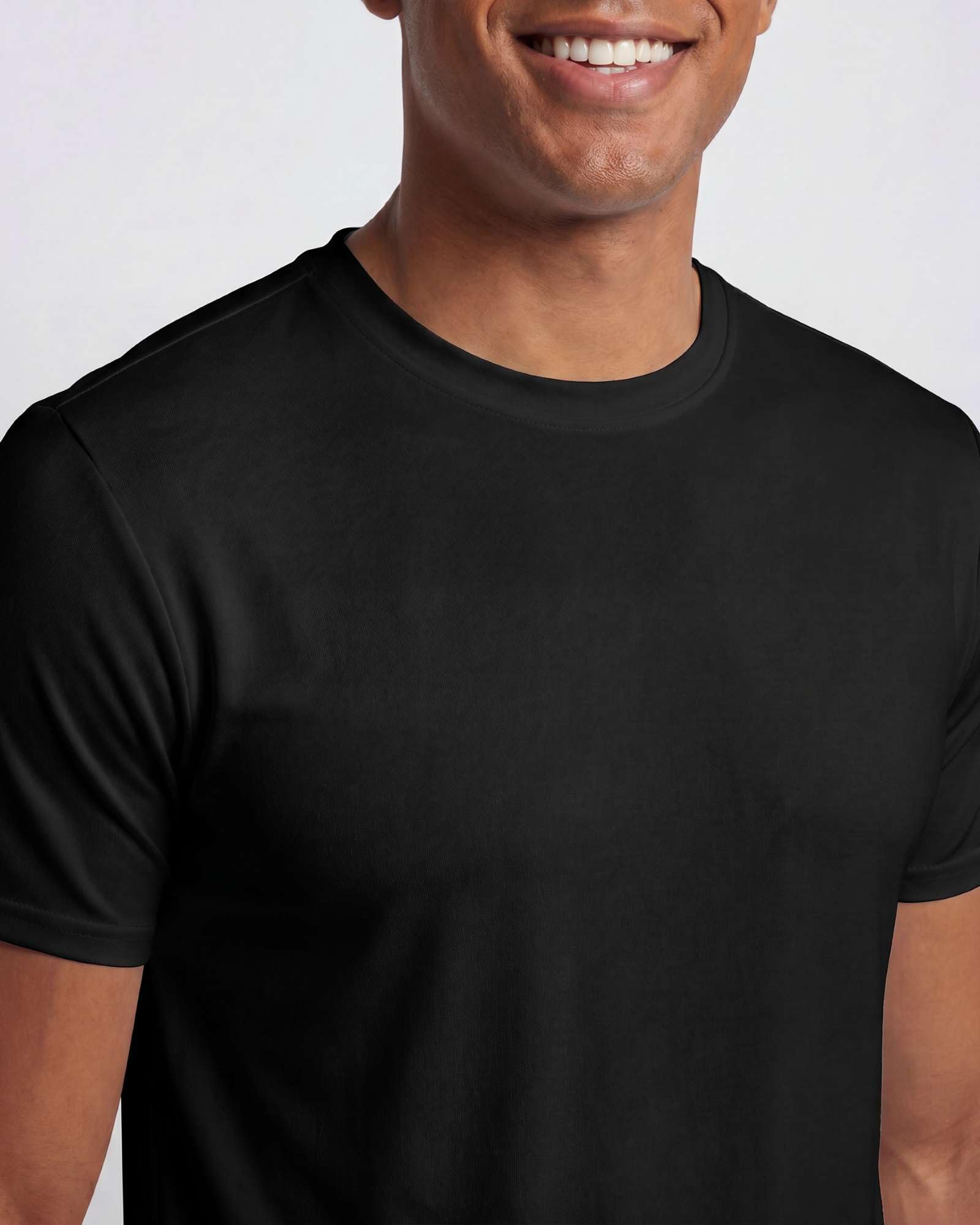 Real Essentials 5 Pack: Men's Dry-Fit Short Sleeve Crew Neck T Shirts Fitness Running Gym Workout Cool Exercise Athletic Tee