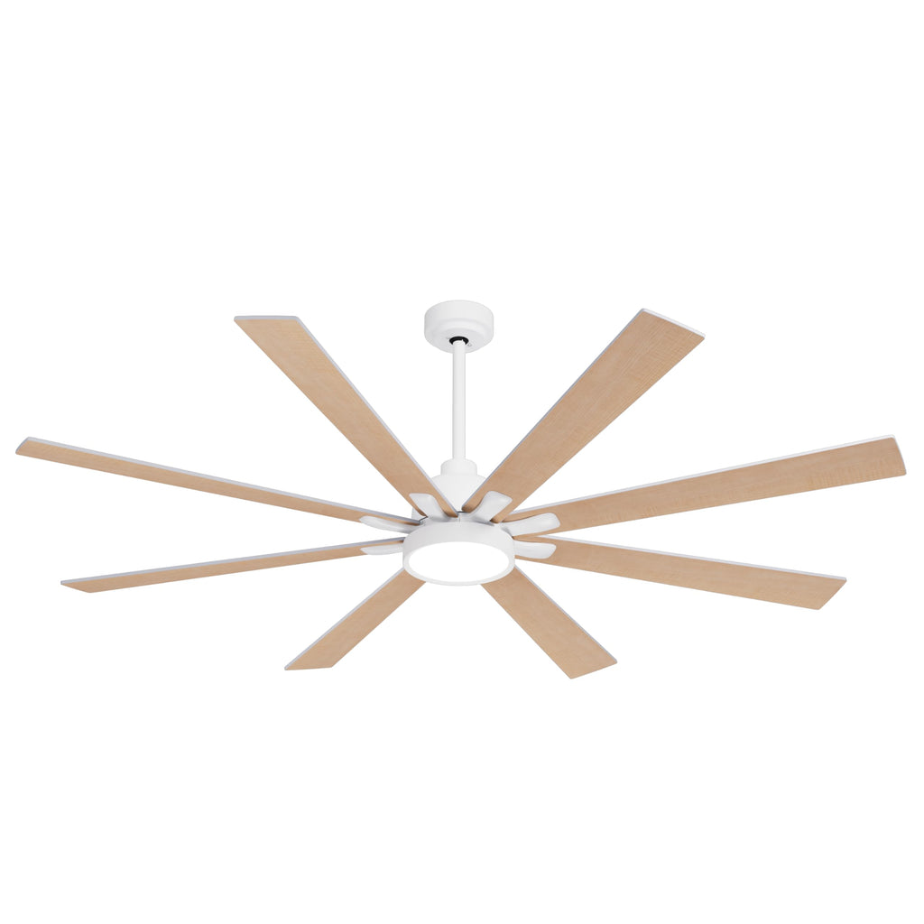 42 Inch Low Profile Ceiling Fan with Light, White Ceiling Fans with Lights and Remote, Flush Mount, 6 Speeds Reversible Quiet DC, 3CCT Dimmable, Indoor Outdoor Ceiling Fans for Patios Bedroom