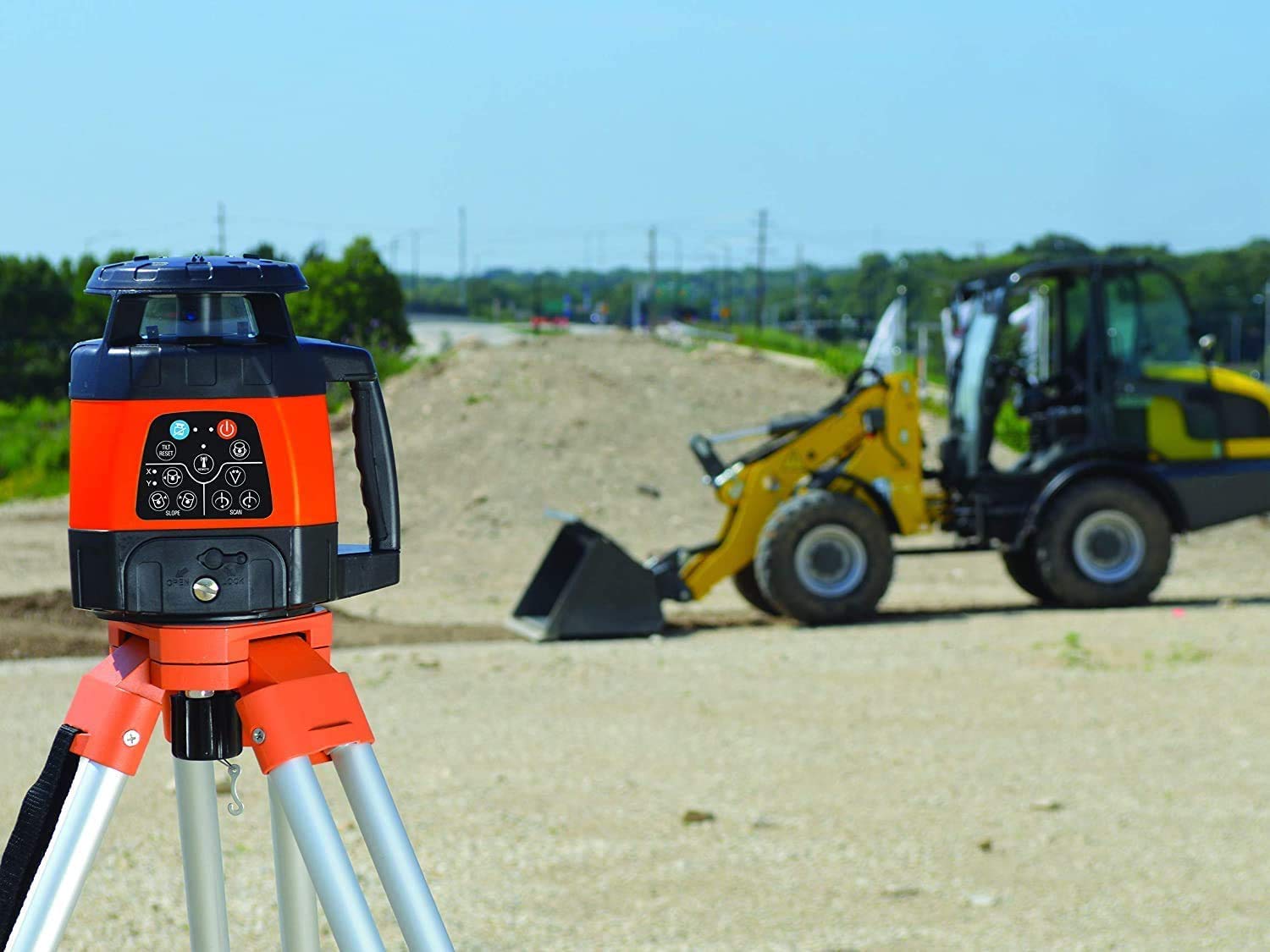 Johnson Level & Tool 40-6541 High Accuracy Dual Slope Rotary Laser System, Red, 1 ‎Kit