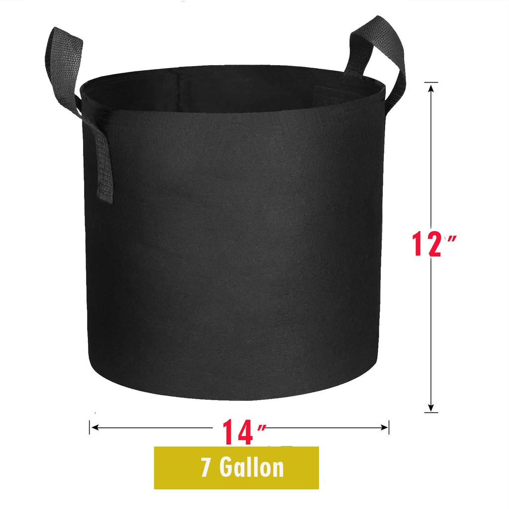 Cavisoo 24-Pack 3 Gallon Grow Bags, Heavy Duty Thickened Non-Woven Plant Fabric Pots with Reinforced Handles