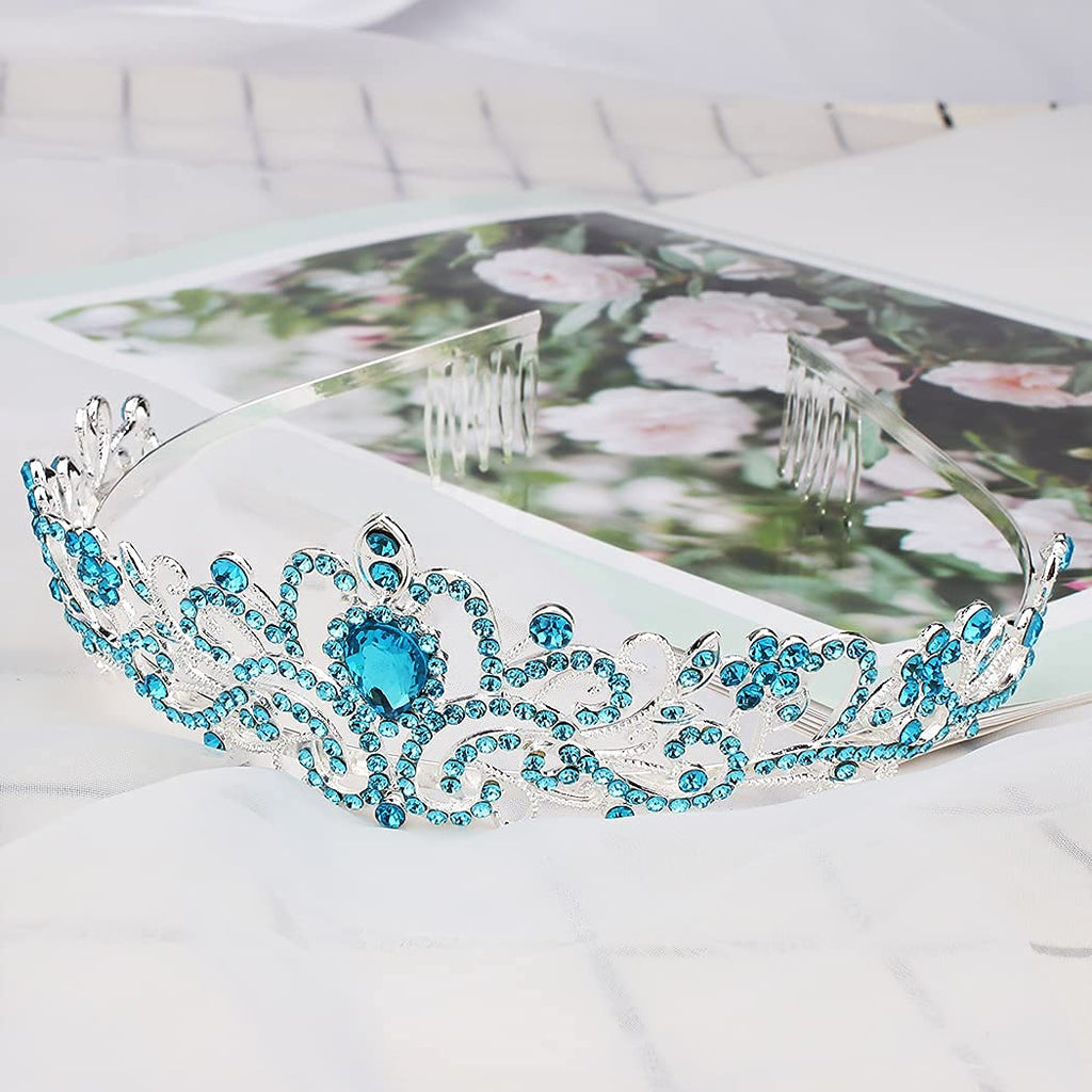 COCIDE Birthday Silver Tiara and Crowns Kit - Silver Tiara, Crown, Sash, Rhinestone Headband, Glitter Sash for Women & Girls Birthday Party Decorations