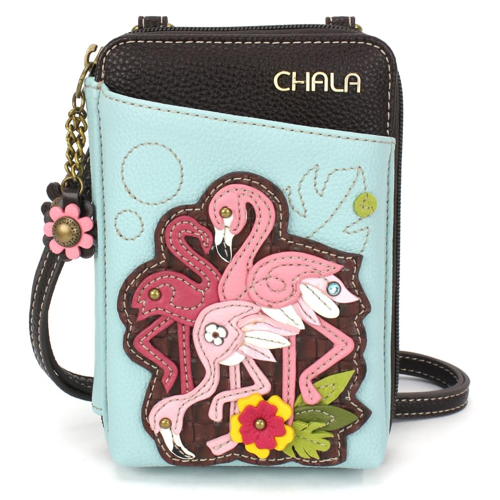 CHALA Wallet Crossbody Cell Phone Purse - Women Faux Leather Multicolor Handbag with Adjustable Strap