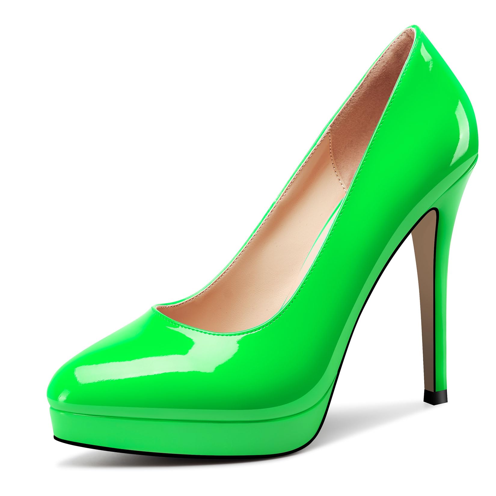 Castamere Womens High Heels Platform Pumps Slip-on Stilettos 12CM Heel Office Dress Shoes