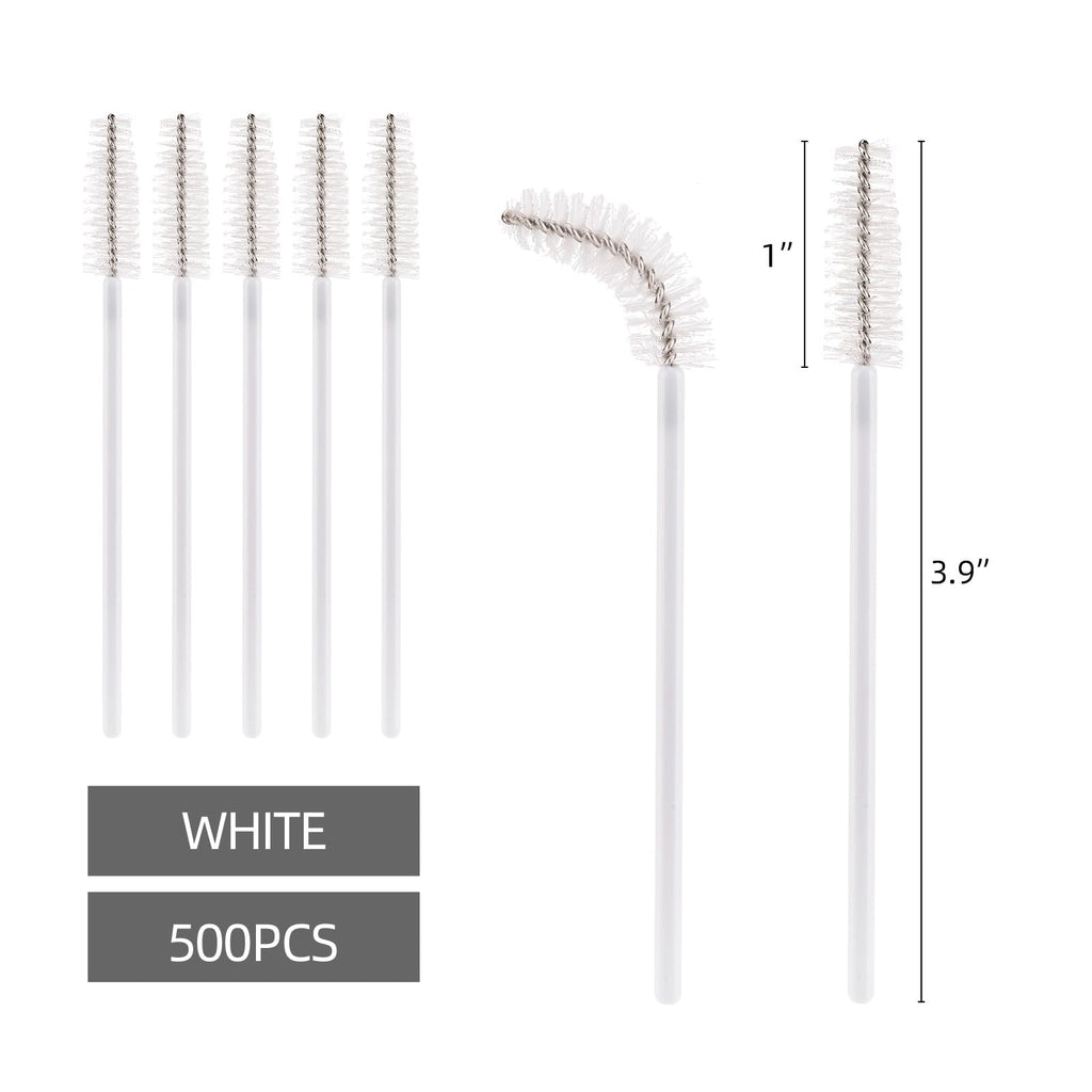 Tbestmax 500 Disposable Mascara Wands Eyelash Brush Spoolies for Eyebrow Eye Lash Extension, Makeup Brushes Applicators Kits - 5 Colors