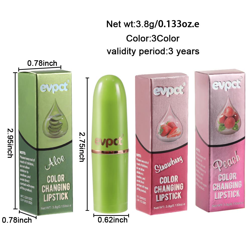 evpct 2Pcs Blueberry Tinted Lip Balms PH Lip Color Changing Lipstick Balm Stain Gift Set Queen for Women Girls Korean Mood Long Lasting Color Change Light Pink Lipstick Lip Tint Plumper Gloss