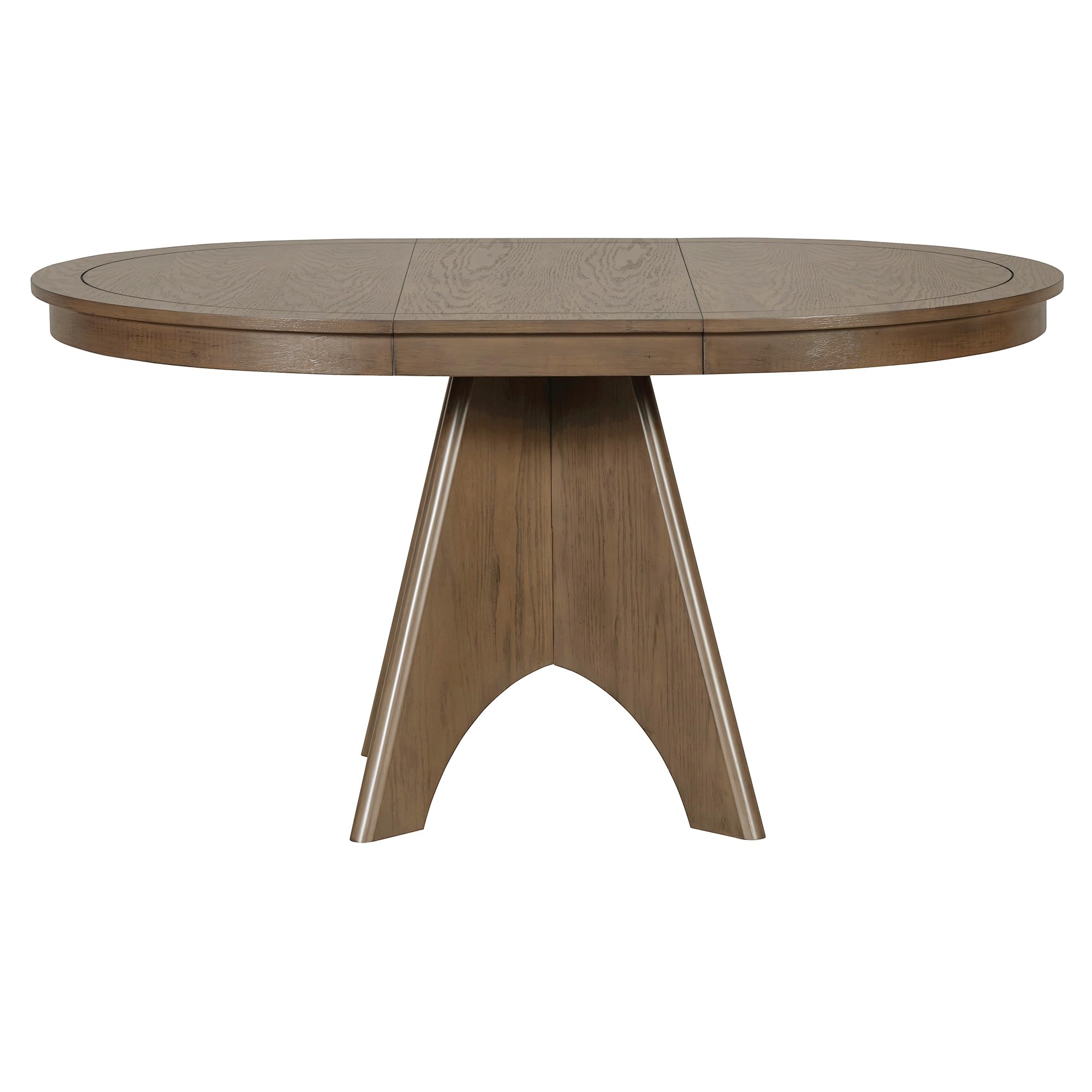 LUMISOL Round Dining Table for 4-6 People, 41"-57" Extendable Kitchen Table with 16" Removable Leaf for Small Places, Kitchen, Dining Room, Espresso