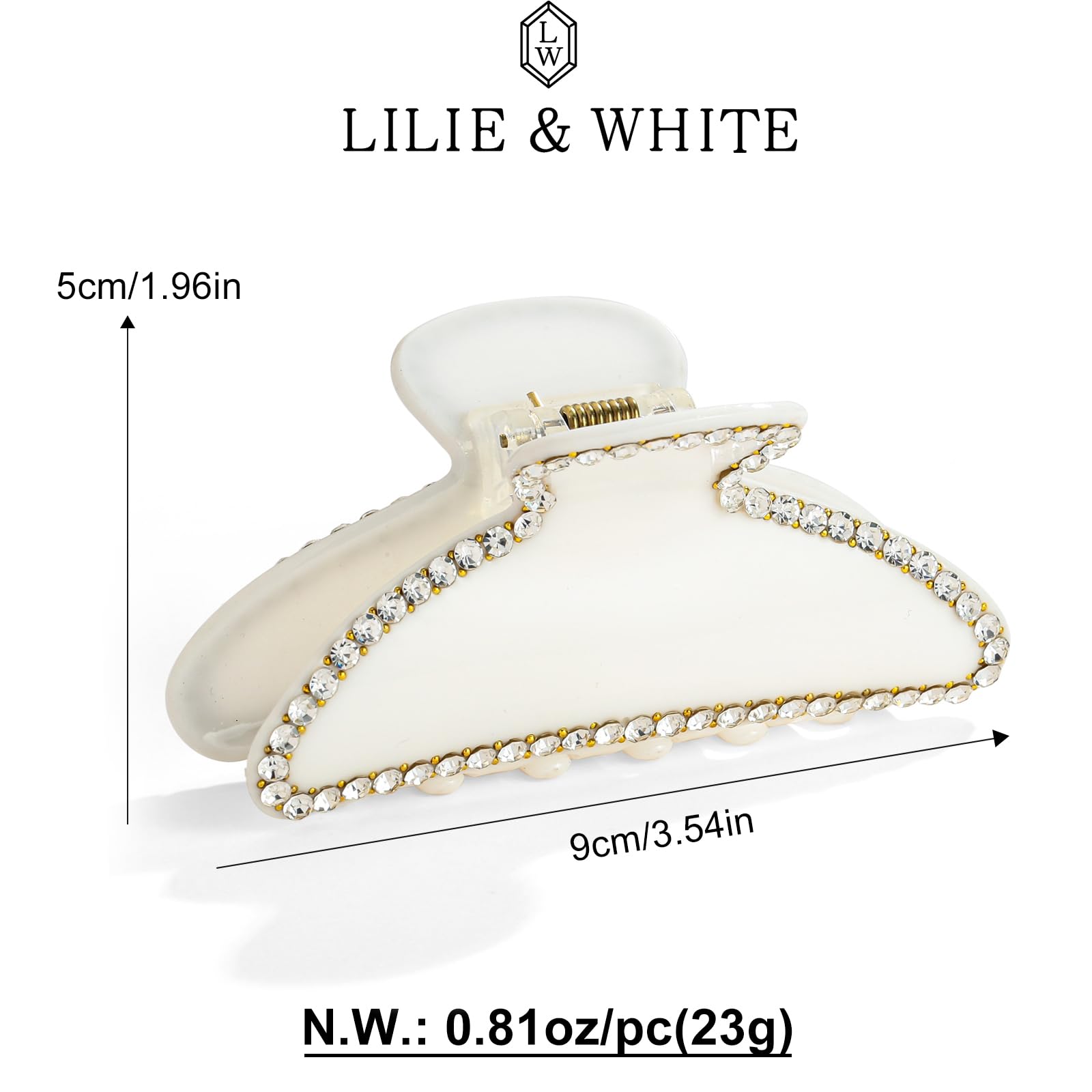 LILIE&WHITE Tortoise Claw Clips For Women - Strong Thick Hair Styling Accessories With Claws For Styling 1PC