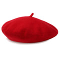 Women French Wool Beret Hats - Solid Color Classic Beanie Winter Cap