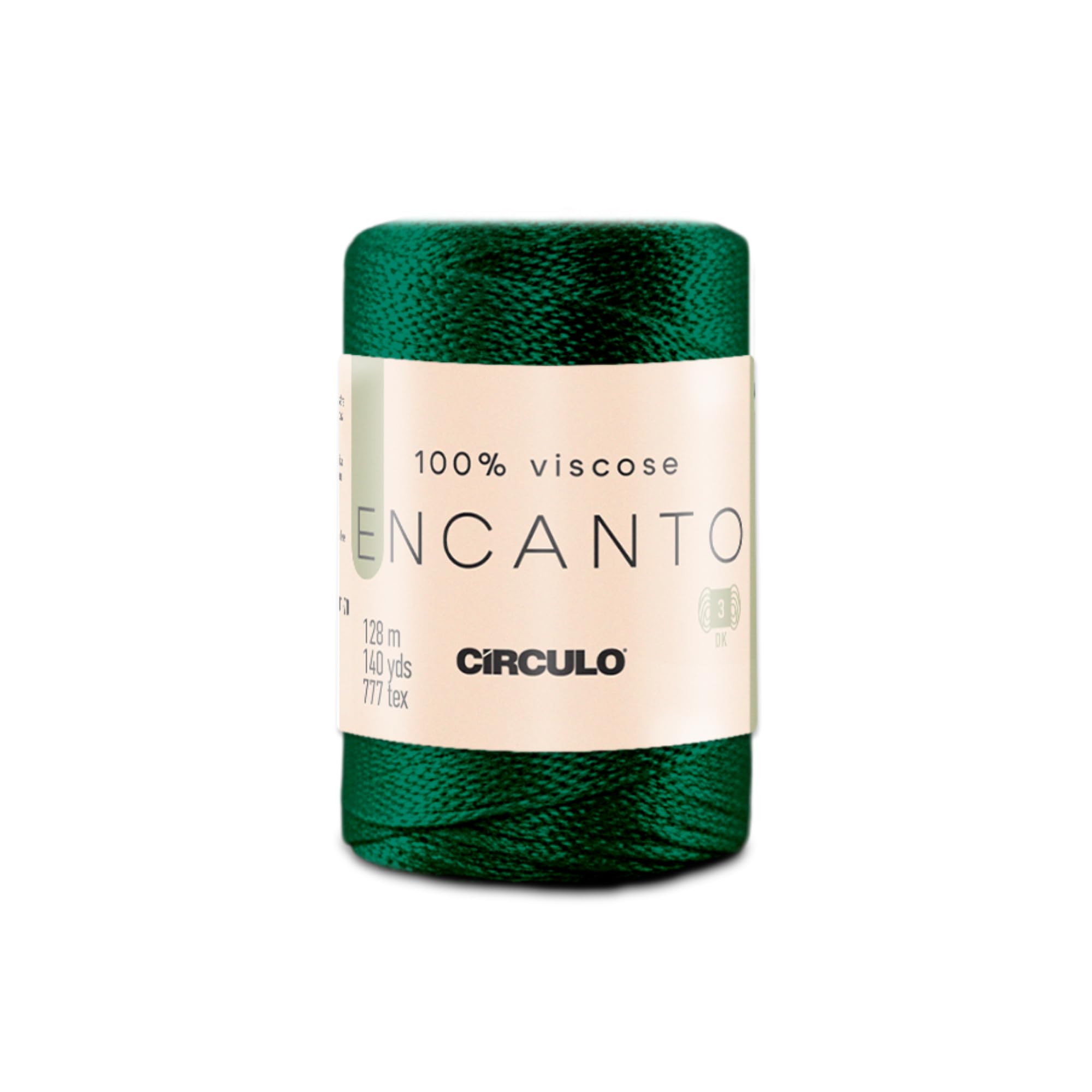 CIRCULO Encanto Slim Roll Yarn 100% Viscose - Luxury & Shine - Sport Weight Yarn - 262 yds, 3.52 oz - Color 1289 - Canary