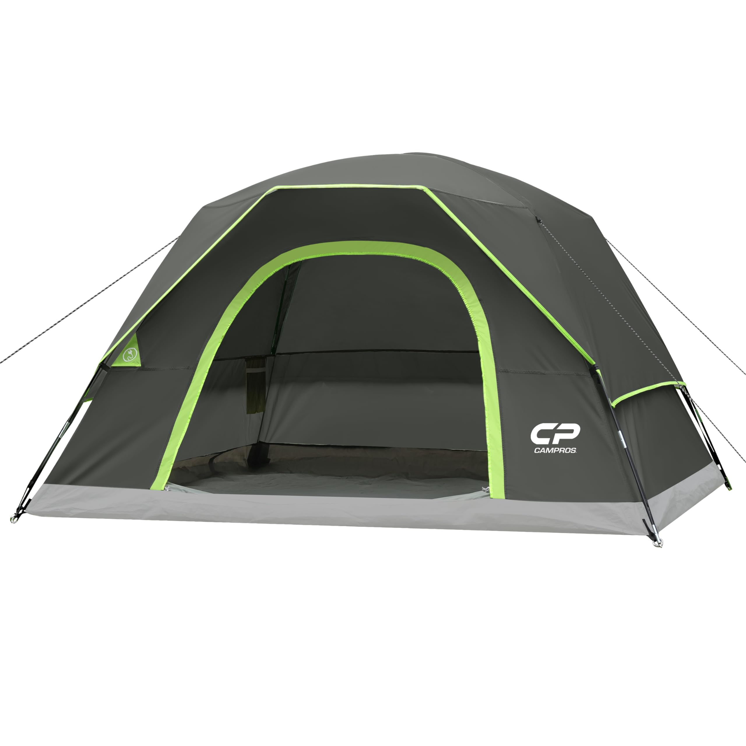 CAMPROS CP Camping Tent 2/4/6 Person, Waterproof Windproof Double Layer Dome Tent, Easy Setup with Large Mesh Windows & Wide Door for Outdoor Camping Backyard
