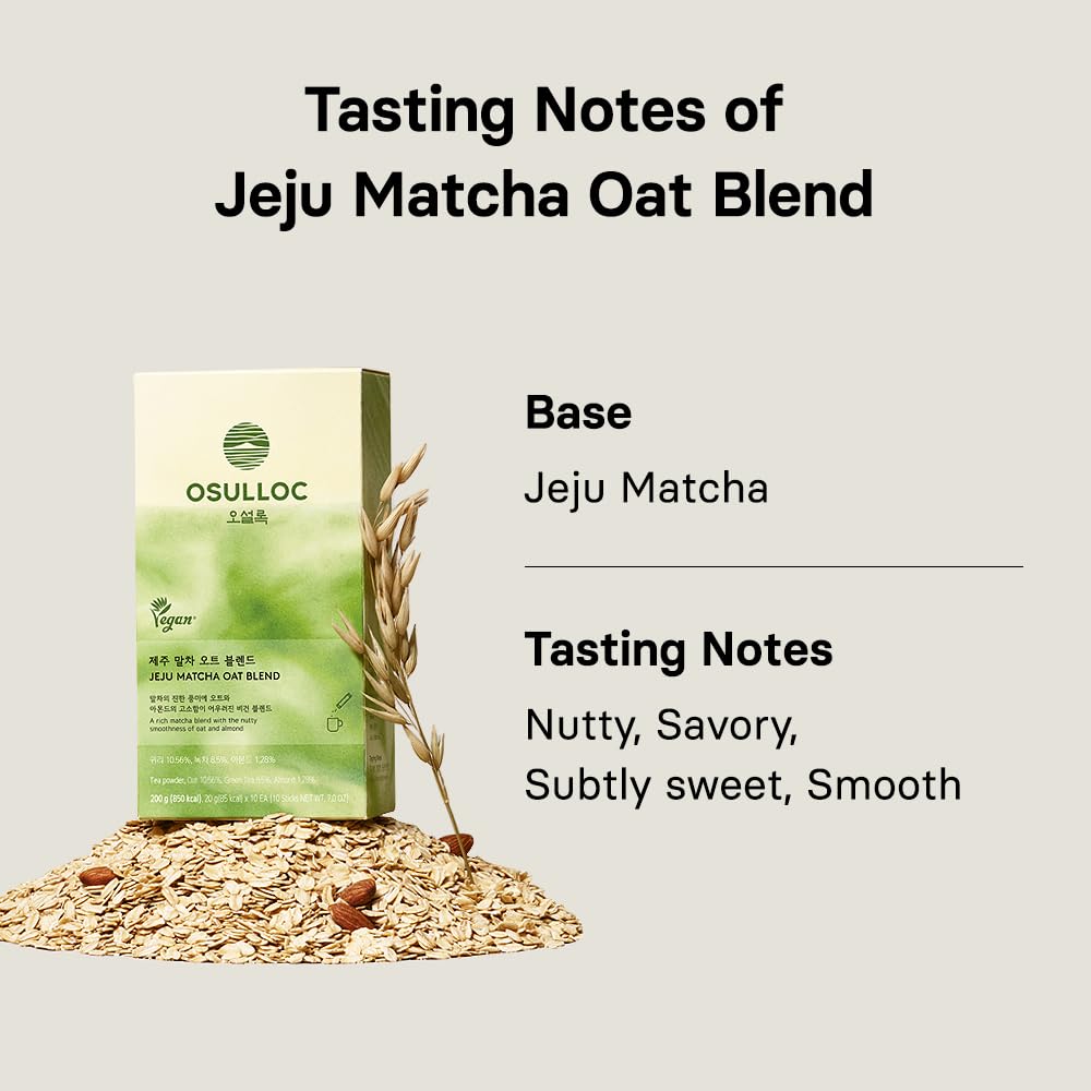 OSULLOC Volcanic Isle Matcha Powder, Ceremonial Grade Korean Matcha, Green tea powder from Jeju Island (1.41oz, 40g)