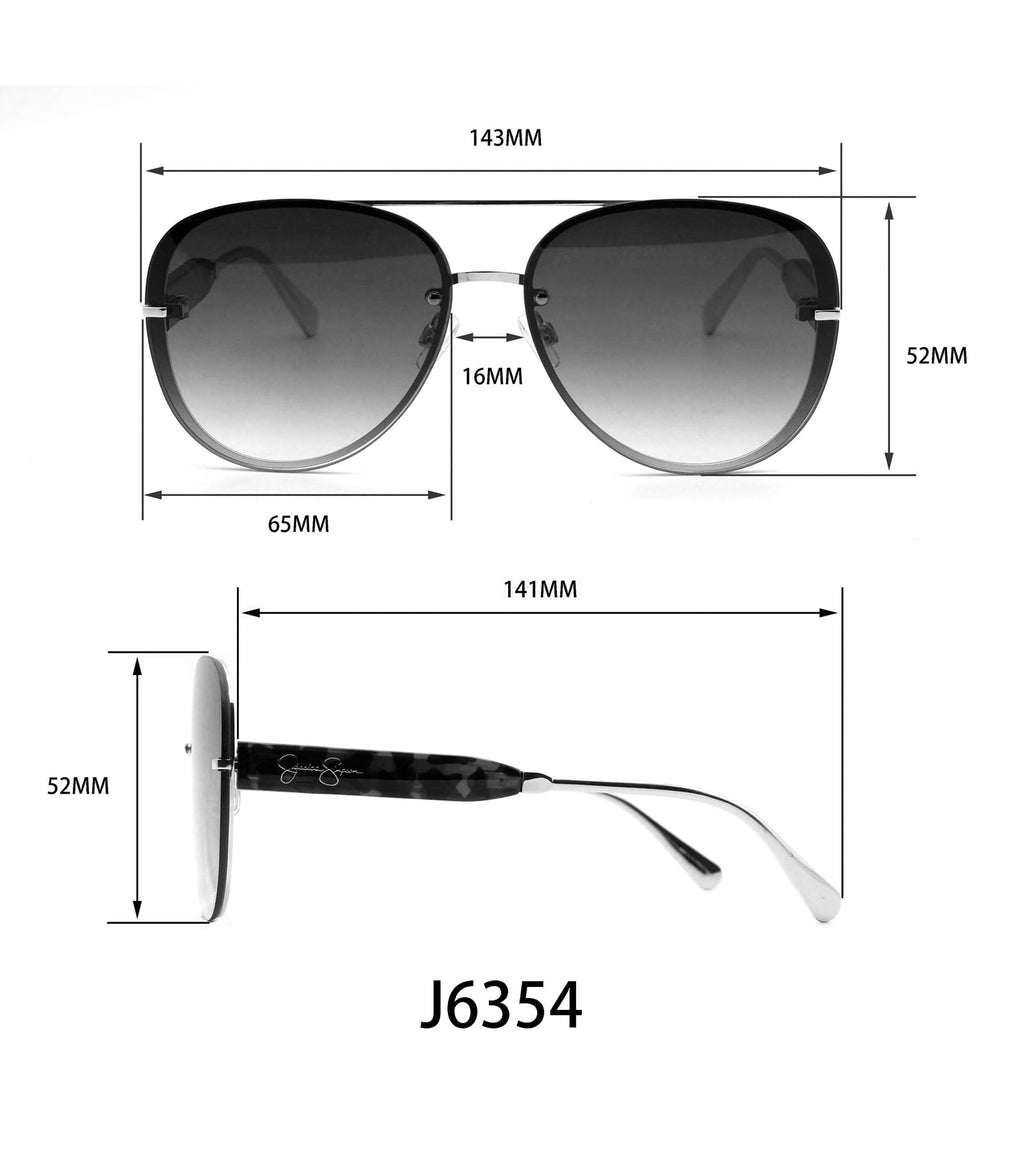 Jessica Simpson Women's Classic, Elegant, and Metal Aviator Pilot Sunglasses UV400 Protection