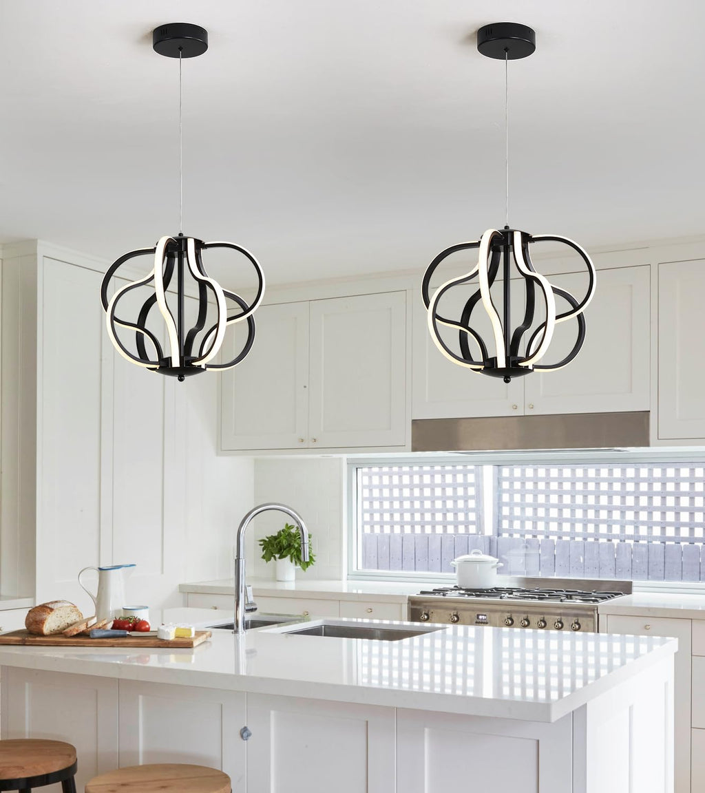 Modern Gold LED Chandelier with Remote Control, Dimmable LED Chandelier with 3 Color Temperature,8 Lights Hanging Pendant Lights for Dining Room Foyer Entryway Kitchen Living Room