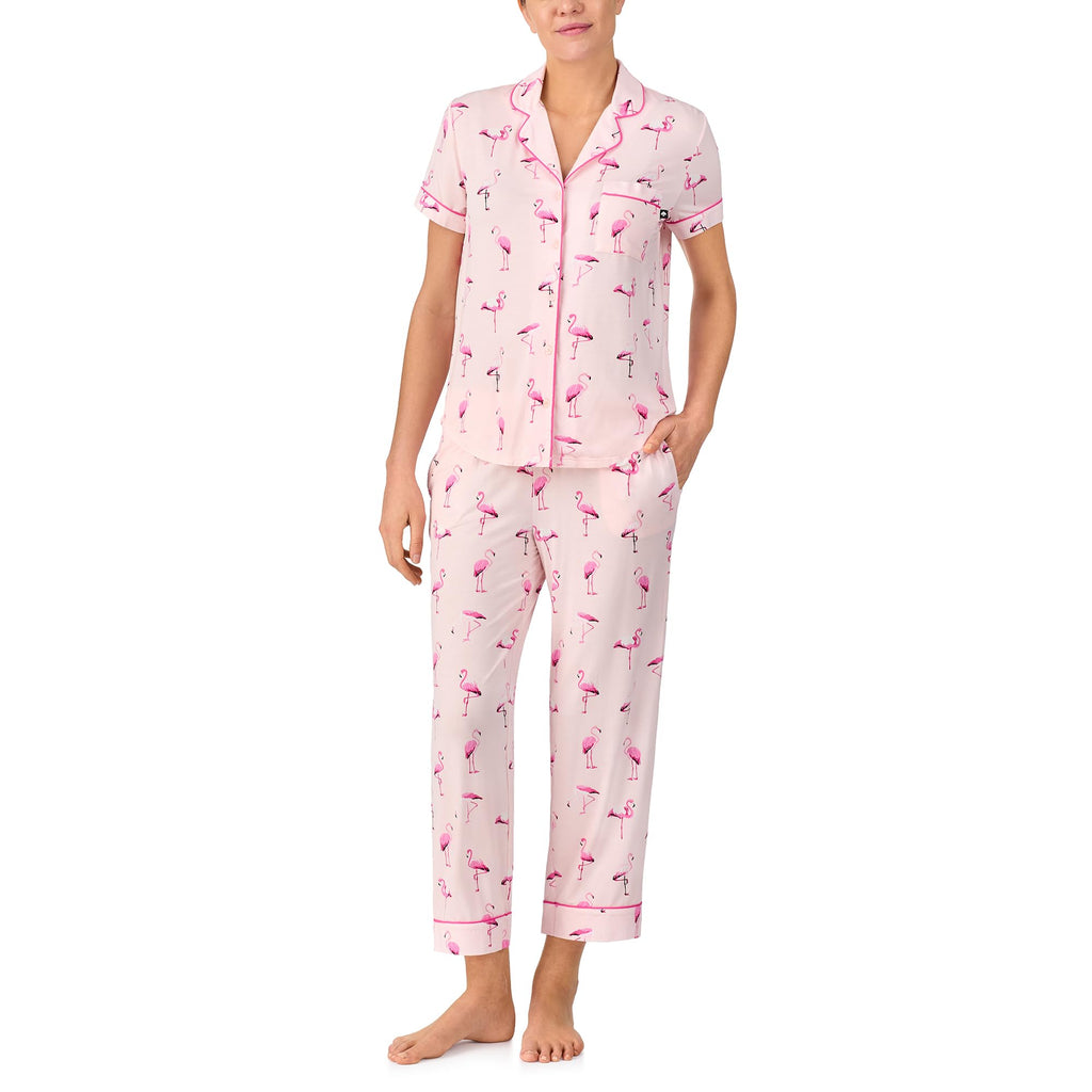 kate spade new york Short Sleeve Cropped Pant PJ Set