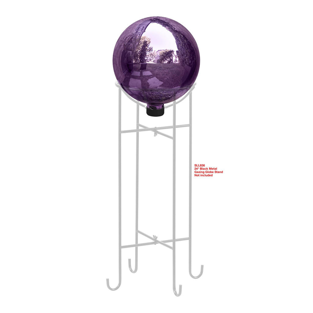 Alpine Corporation | 10" Indoor/Outdoor Glass Gazing Globe — Festive Garden & Yard Décor Accent — Blue