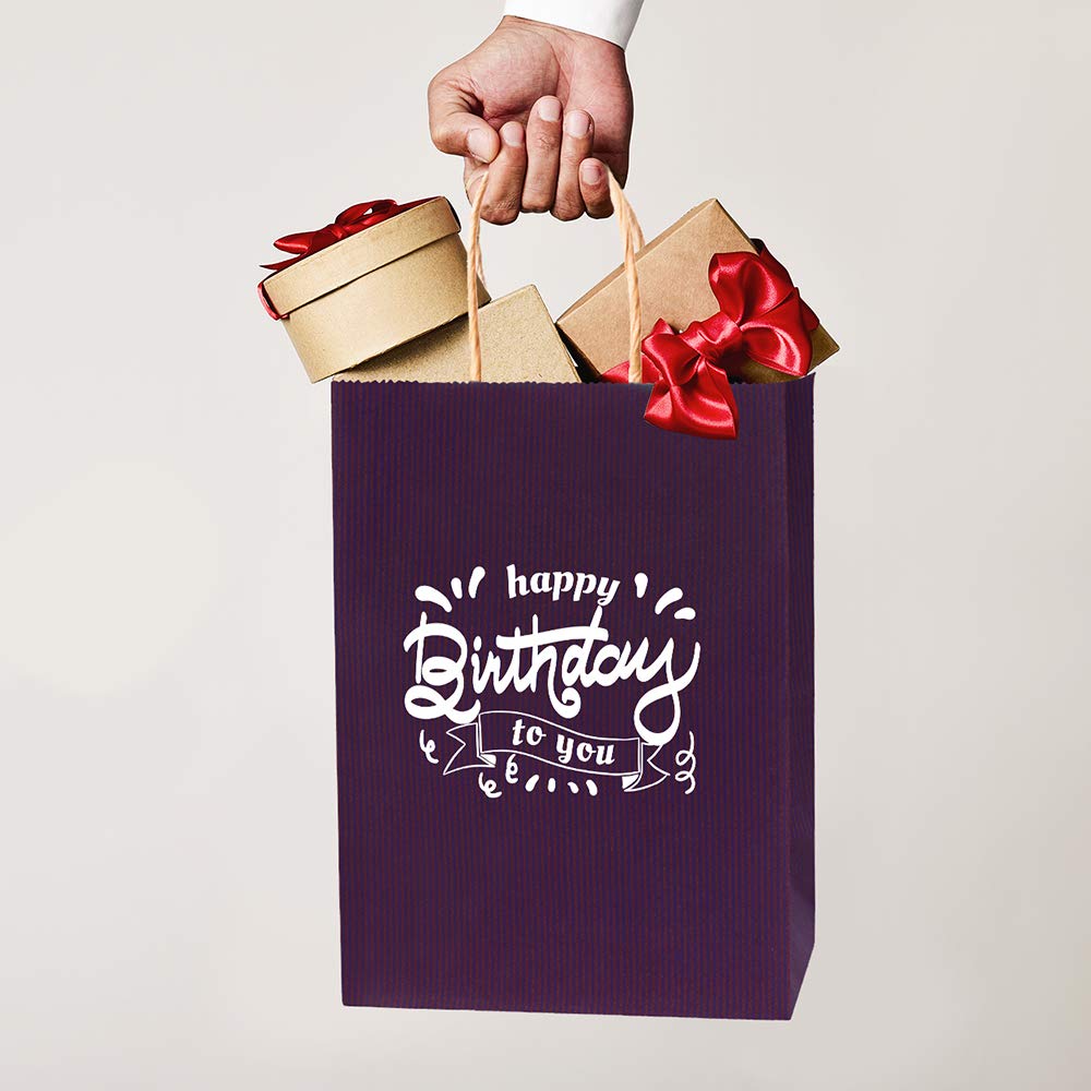 BagDream Gift Bags 100Pcs 5.25x3x8 Small Kraft Paper Gift Bags with Handles Bulk, Black Paper Sacks for Small Business, Retail, Merchandise, Grocery, Wedding Birthday Party favor