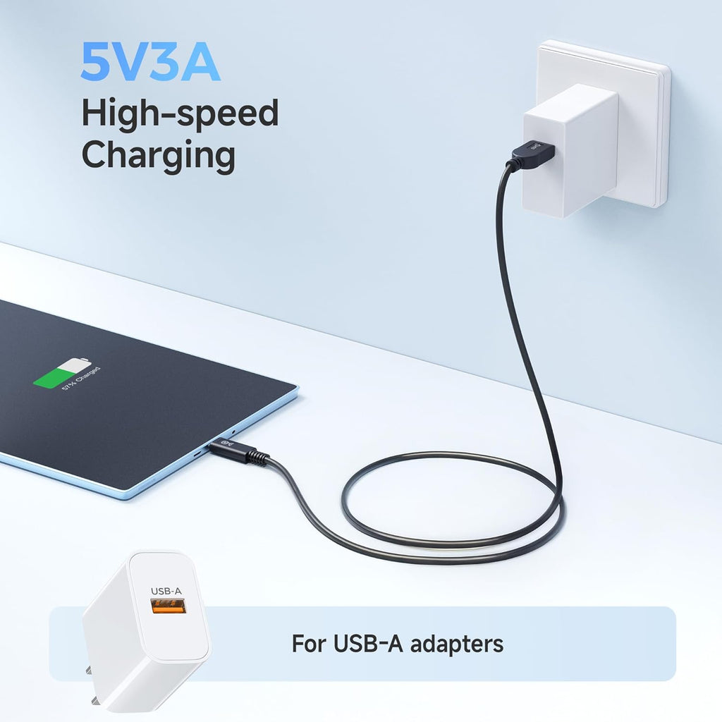 Cable Matters [USB-IF Certified] 10Gbps Gen 2 USBA to USB C Cable - 3.3 ft, USBC to USBA Cable, Black, Compatible with iPhone 16/15 Pro Max/Plus