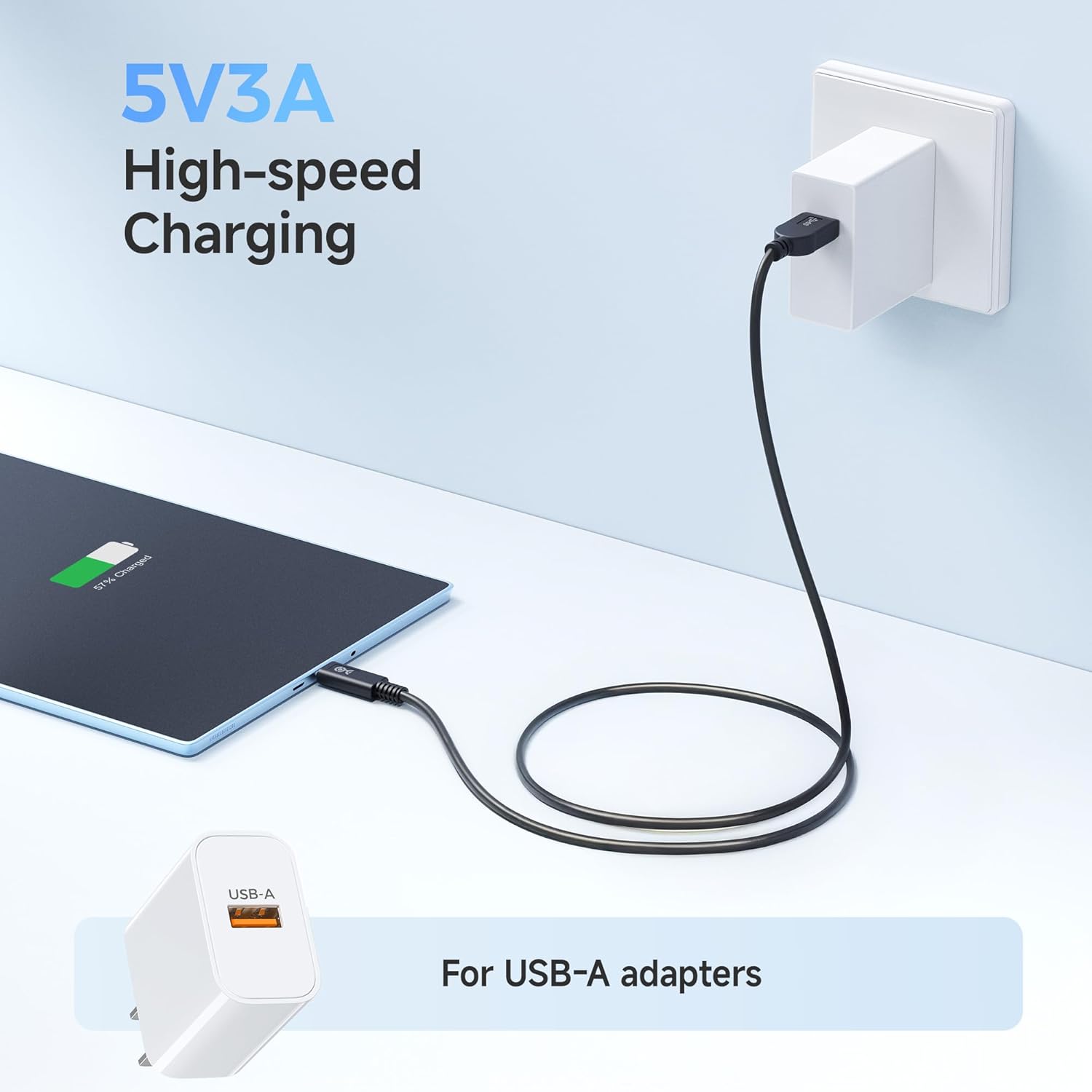 Cable Matters [USB-IF Certified] 10Gbps Gen 2 USBA to USB C Cable - 3.3 ft, USBC to USBA Cable, Black, Compatible with iPhone 16/15 Pro Max/Plus