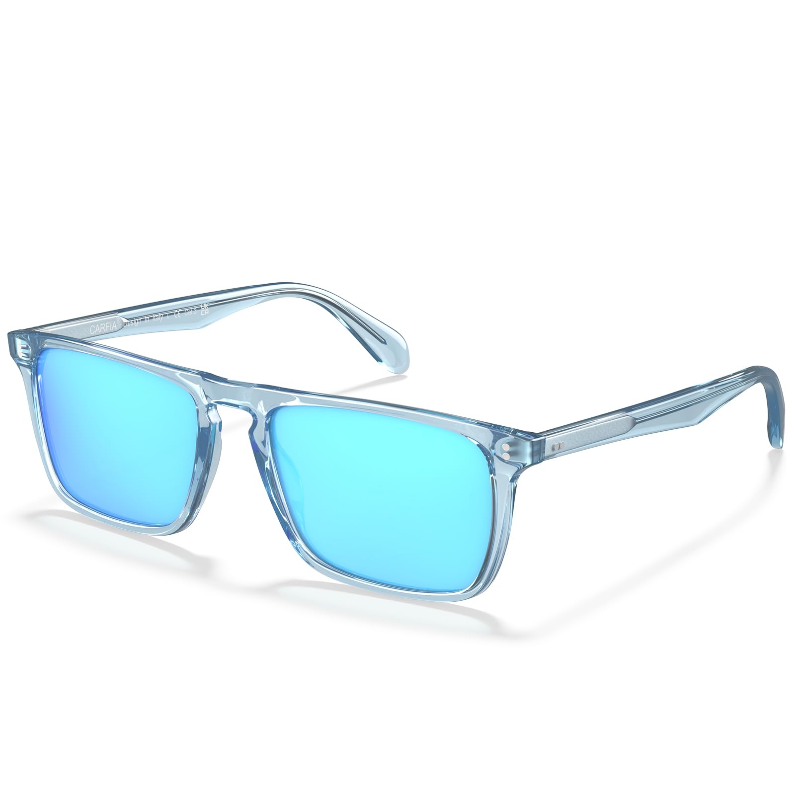 CARFIA Retro Polarized Sunglasses for Men UV Protection Hand-crafted Acetate Frame Fashion Cool Sun Glasses CA53572