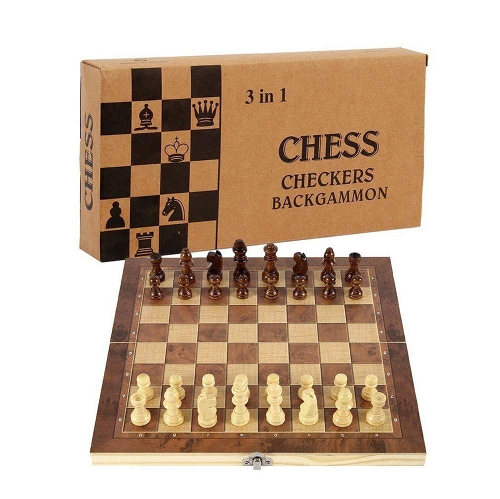 Chess Sets Magnetic Board Games - 11.8 Inches Travel Chess Set for Teenager & Adults, Wooden-Style Folding Portable Chess Gifts Classic 2-Player Strategy Family Game for Beginner and Professional