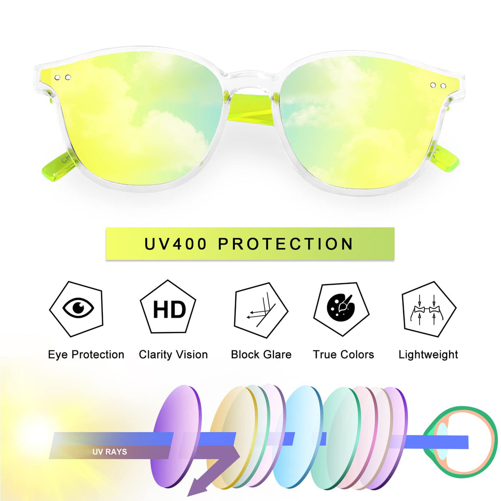 Kids Sunglasses, Sunglasses for Kids Children, Mirrored Sunglasses for Girls Boys Toddler UV400 Age 3-10