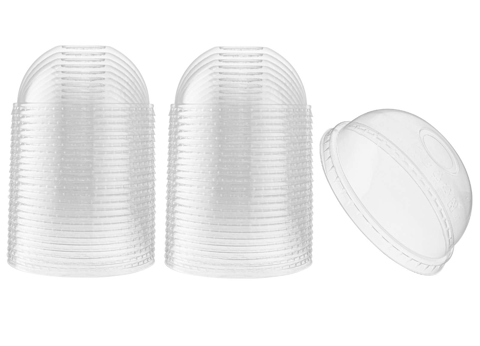Crystal Clear PET Cups for Iced Coffee,Milkshake, Cold Drinks, Slush, Smoothy's, Slurpee, Ice cream, Dessert, Party's, Plastic Disposable Cups (50, 12 oz)