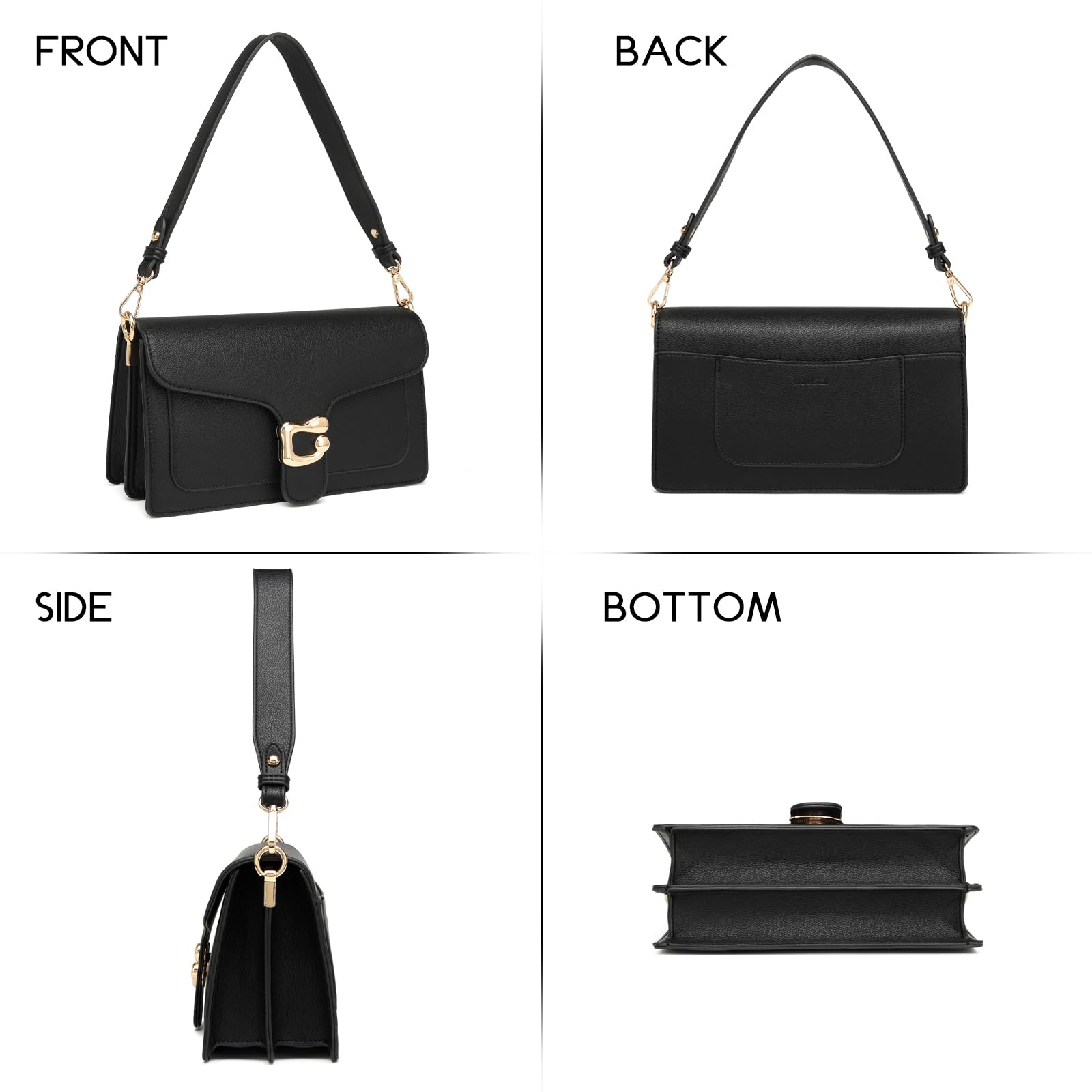 Travistar Crossbody Bags for Women Trendy - Small Cross Body Purse Shoulder Bag Leather Handbags Evening Clutch with 2 Straps | 2 detachable straps