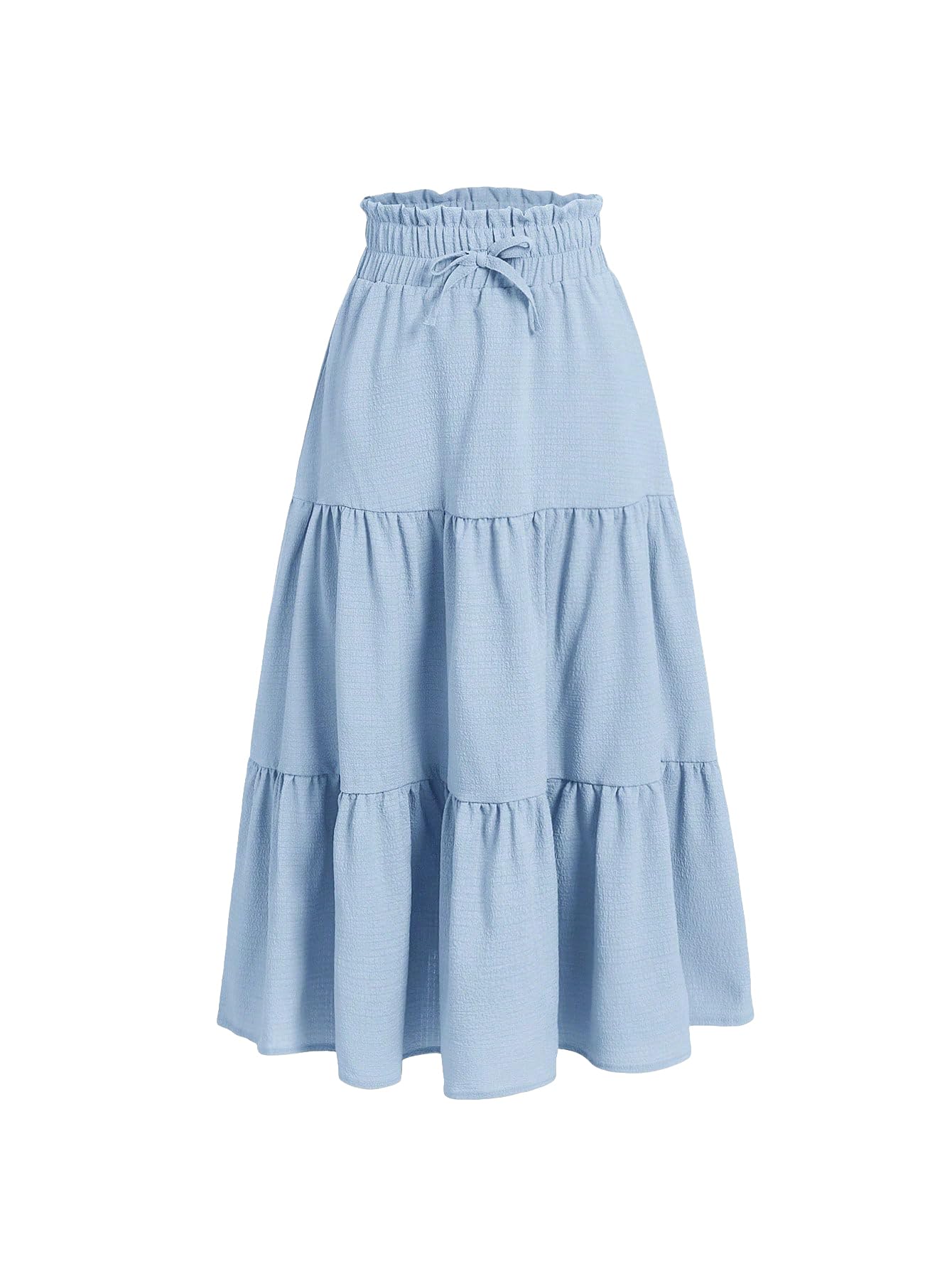 Floerns Girls Boho Floral Print High Waist Flare Hem Summer Long Skirt