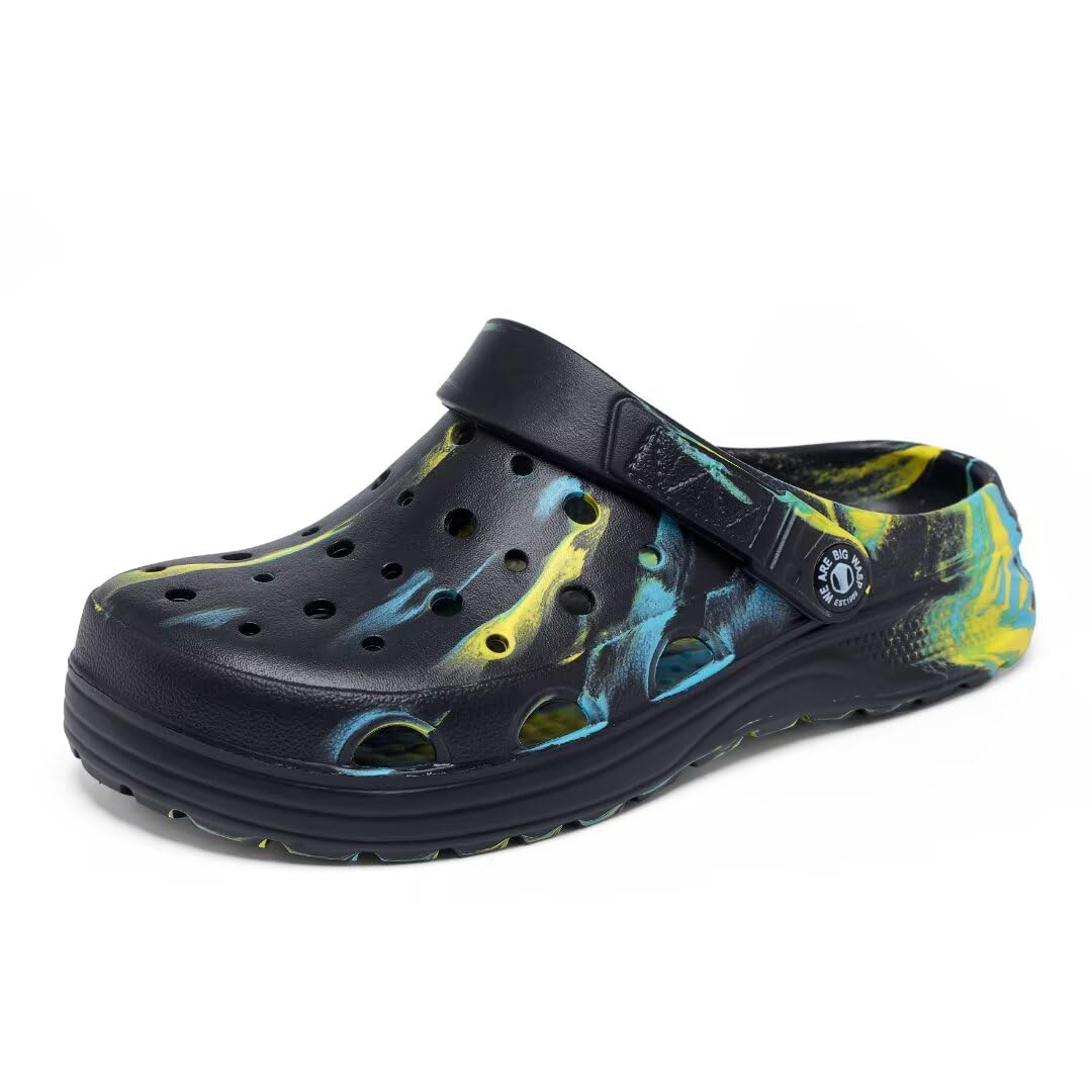 Kids Boys&Girls Black Camouflage Clogs Children's Beach Shoes Classic Marbled Tie Dye Clog Little Kid