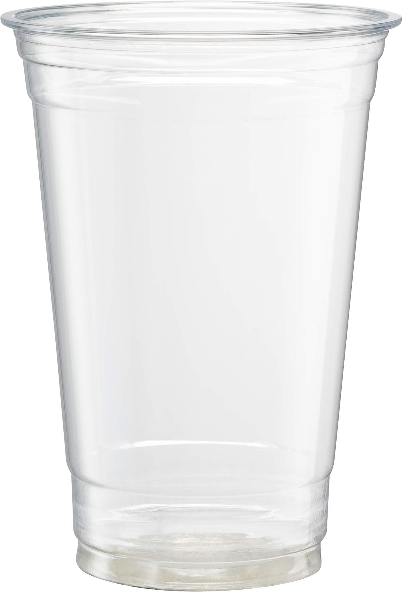 Crystal Clear PET Cups for Iced Coffee,Milkshake, Cold Drinks, Slush, Smoothy's, Slurpee, Ice cream, Dessert, Party's, Plastic Disposable Cups (50, 12 oz)