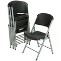 LIFETIME 42803 Commercial Grade Folding Chairs, 4 Pack, Almond