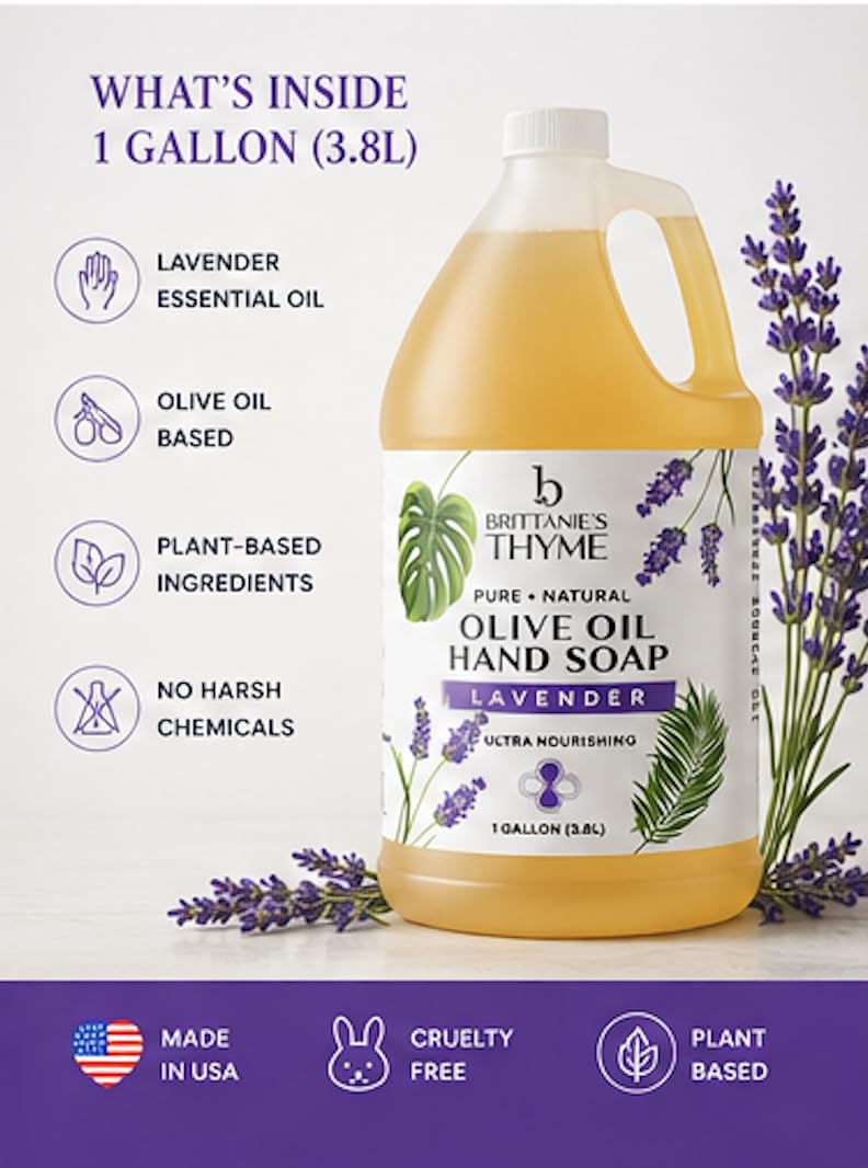 Brittanie’s Pure Castile Liquid Soap Refill, Bergamot Lime, 12 Ounce | Dish Soap, Hair & Body, Home, Gentle and Pure, Made with Natural Luxurious Oils, Vegan & Gluten Free Non-GMO