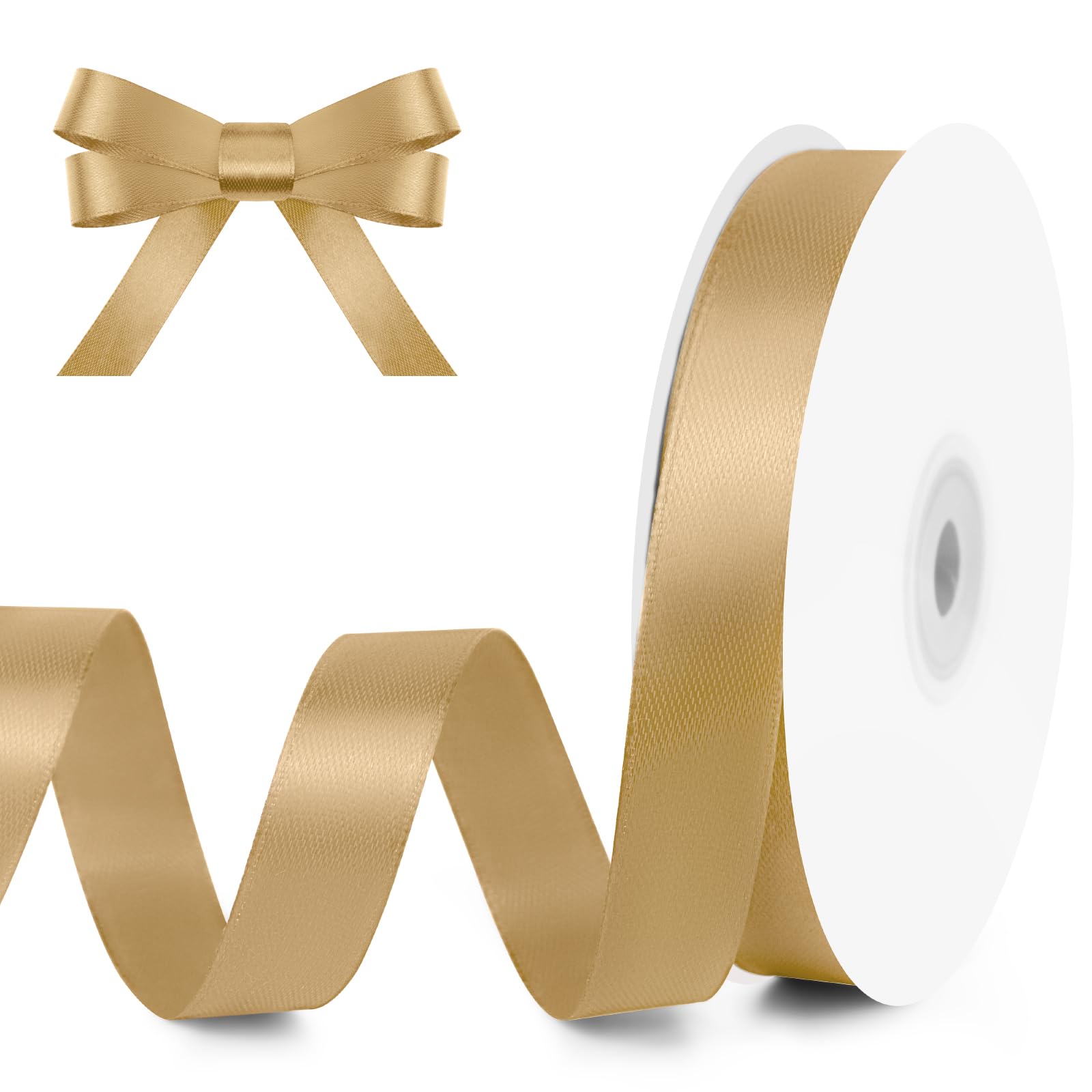 1" Wide x 100 Yards Single Face Polyester Satin Ribbon, Satin Ribbon for Crafts, Gift, Hair Bows, Wedding Party Decoration, Bow Making & Other Projects (Apple Green)