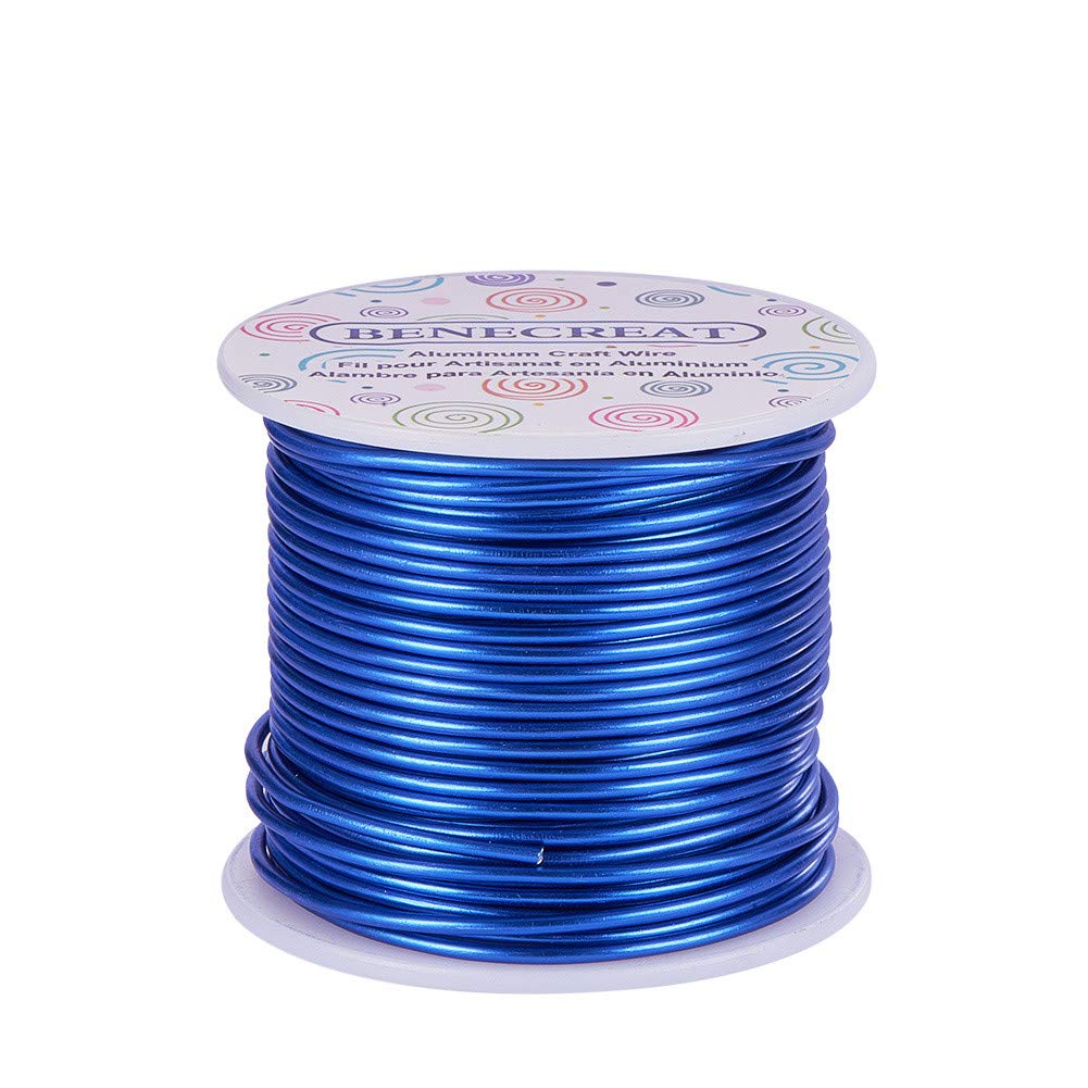 BENECREAT 9 Gauge Jewelry Craft Aluminum Wire 55 Feet Bendable Metal Sculpting Wire for Halloween Craft Floral Model Skeleton Making (Black, 3mm)