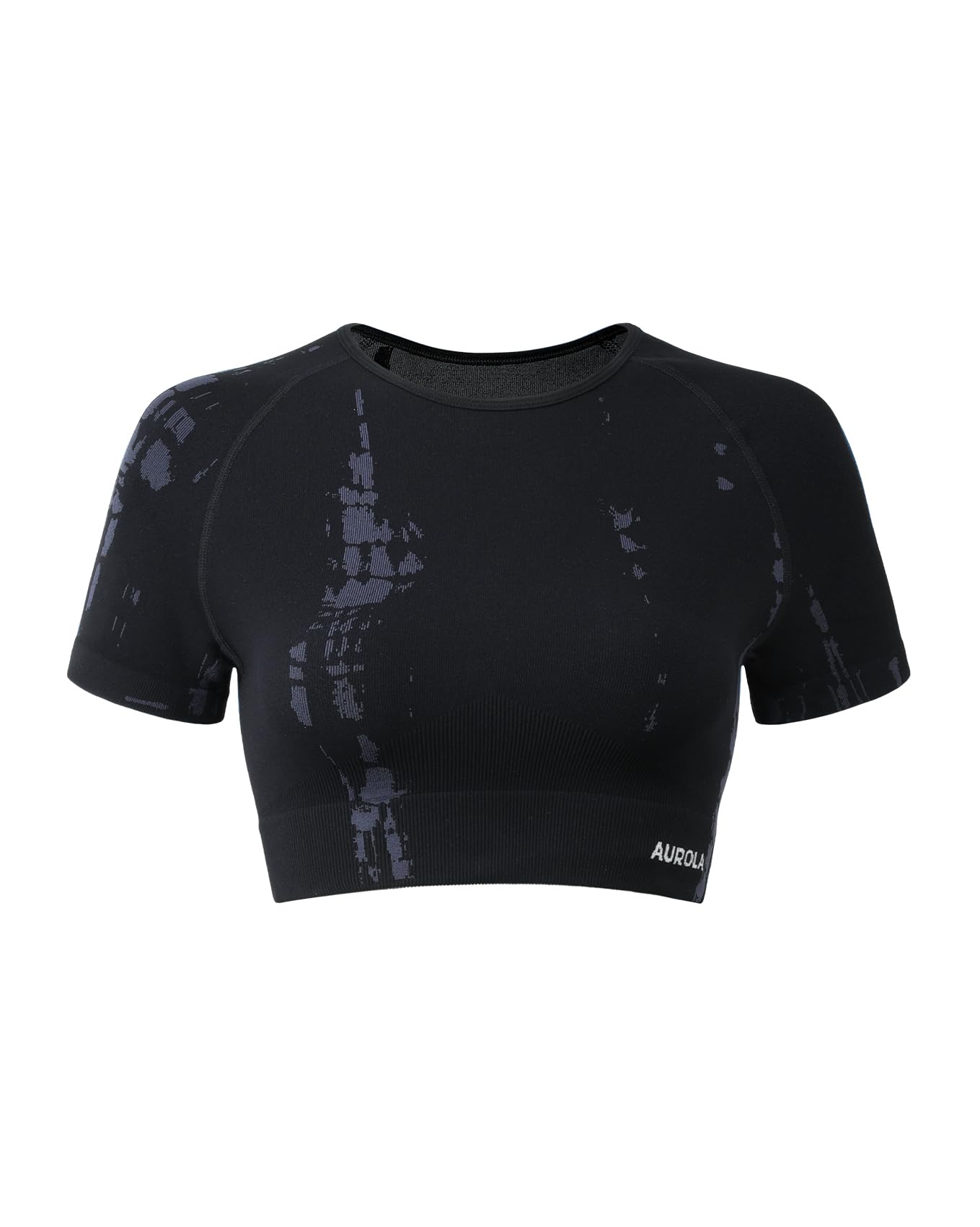 AUROLA Serpent Snake Seamless Workout T-Shirts for Women,Short Sleeve Crop Top Gym Yoga Athletic Shirts Tee
