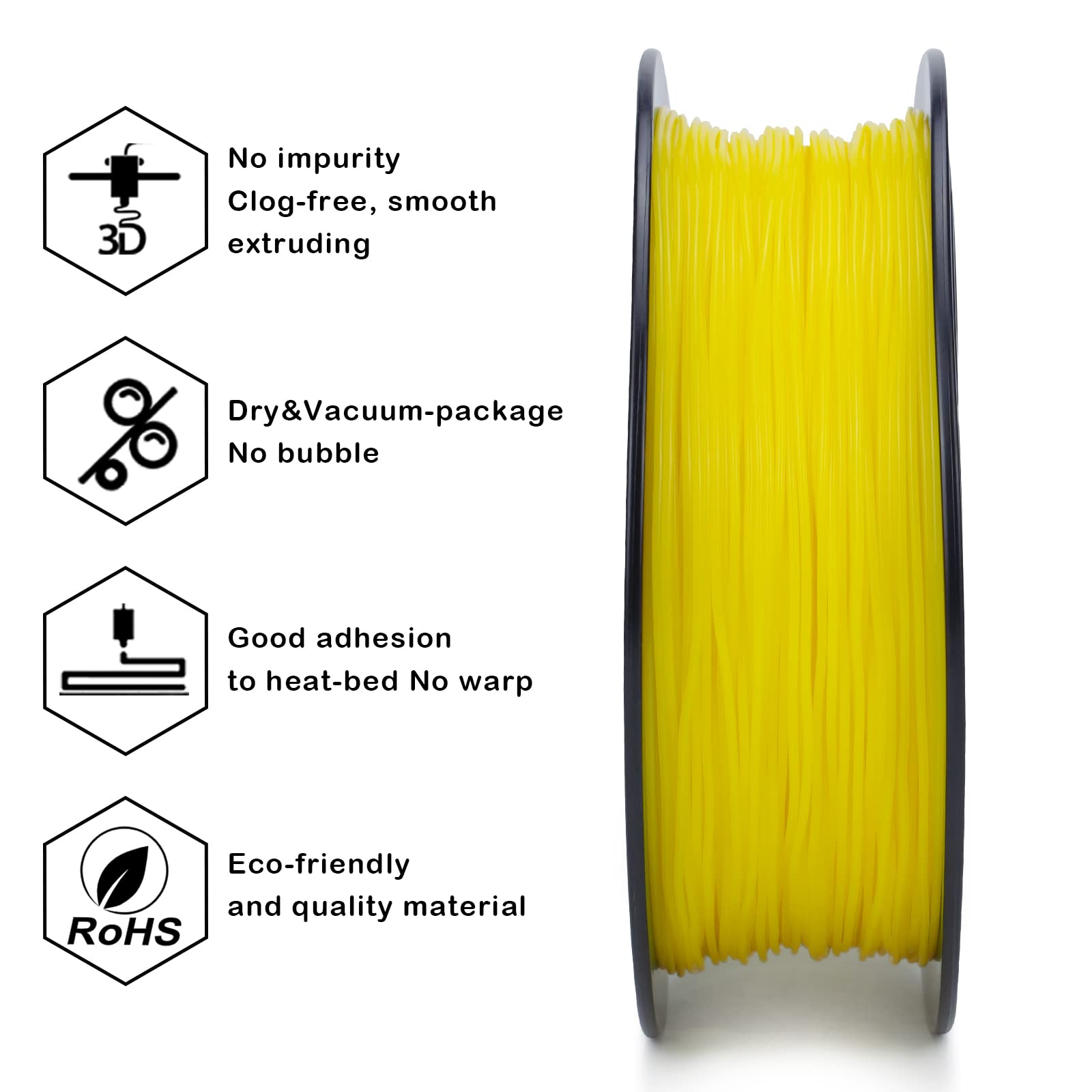 ZIRO TPU Filament 1.75mm 3D Printer Filament, Shore 95A Hardness TPU, Flexible Soft Material, 0.8KG/1.8lbs Spool, Fit Most FDM 3D Printers, Black