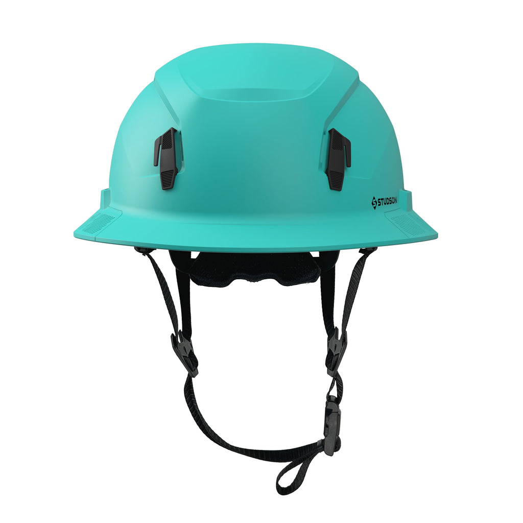 STUDSON SHK-1 Full Brim Safety Helmet: ANSI/ISEA Z89.1 Type II Compliant (R 2019), Lightweight & Breathable, NFC Emergency Contact Chip, One Size, Class C & E Protection