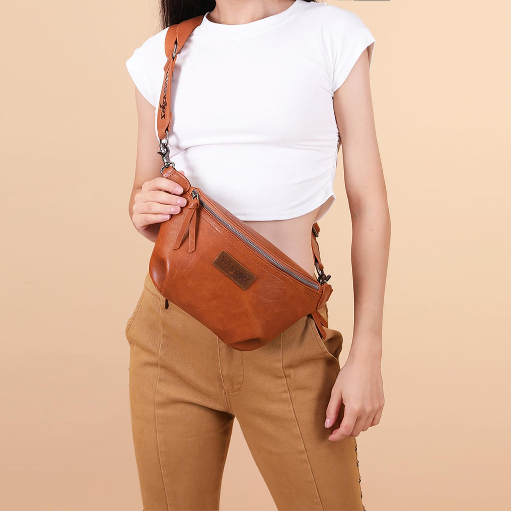 Wrangler Crossbody Bags for Women Large Fanny Packs Bum Bag Travel Belt Bags Sling Purse