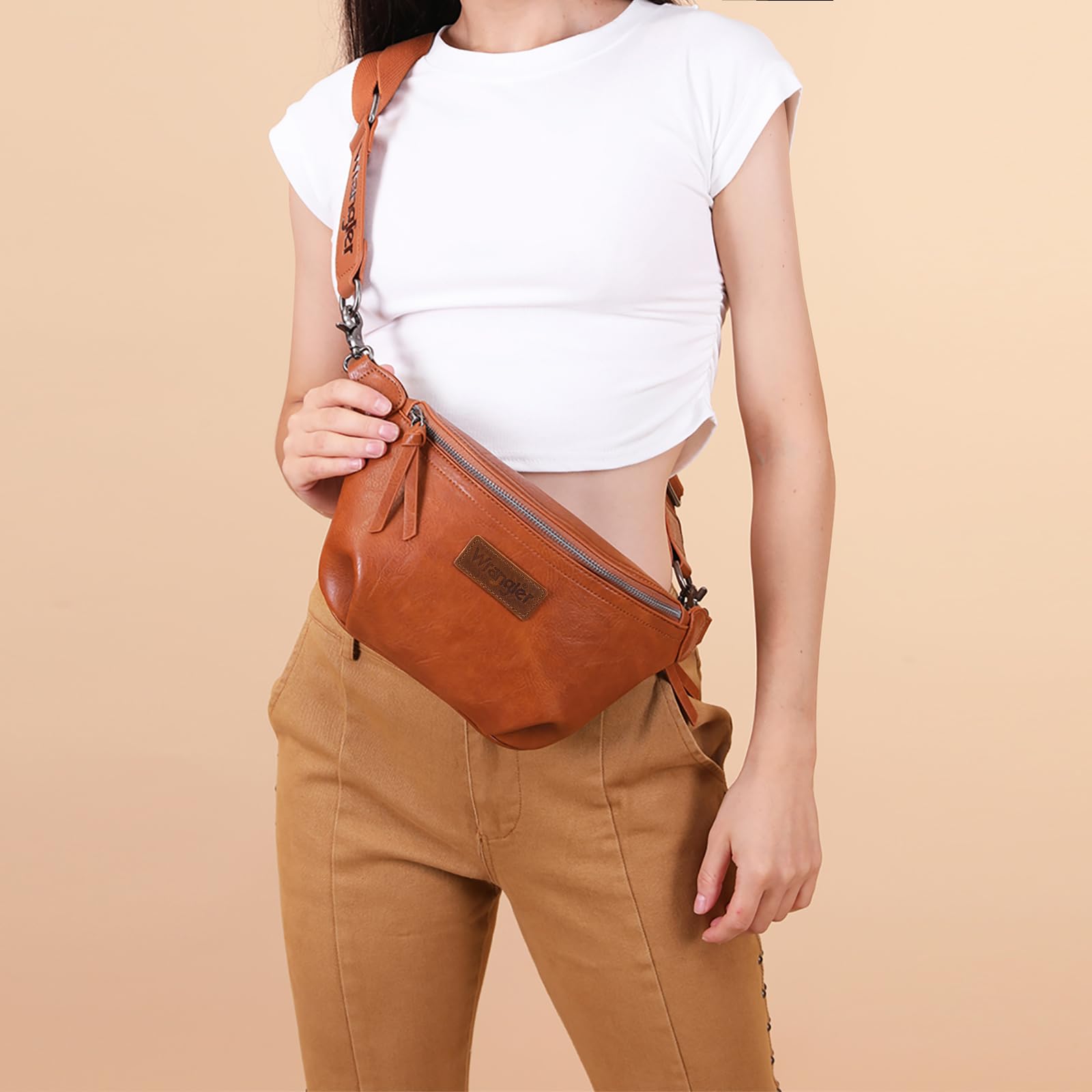 Wrangler Crossbody Bags for Women Large Fanny Packs Bum Bag Travel Belt Bags Sling Purse
