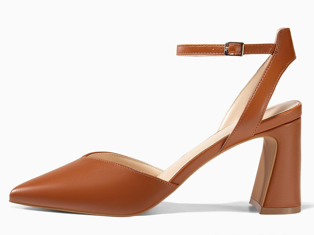 Juliet Holy Womens Closed Toe Heels Chunky Block Heel Ankle Strap Pumps Slingback Heeled Sandals