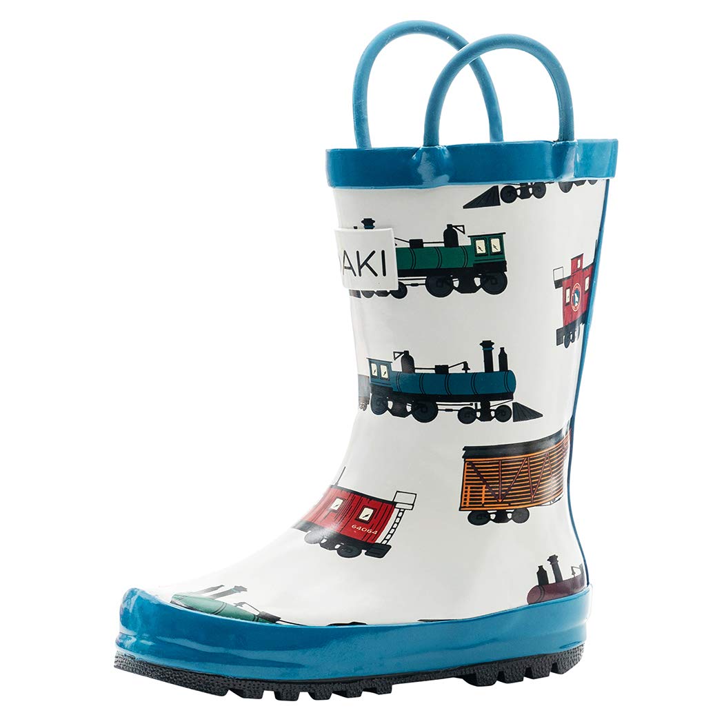 OAKI Toddler Rain Boots - Perfect Kids Rain Boots for Any Weather - Durable Rubber Baby Rain Boots Keep Little Feet Dry, Lightweight Waterproof with Easy-on Handle
