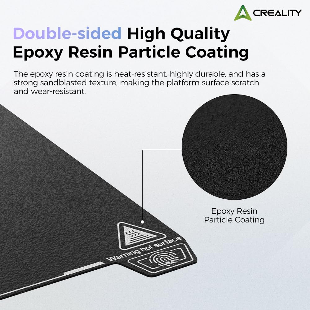 Creality Ender 3 V4 Build Plate, Original PEI Printing Plate Kit 225*250mm, Flexible Spring Steel Magnetic Platform Plate, Easy Print Removal, Heat Resistant For Creality Ender 3 V4 Combo 3D Printer
