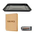 Replacement Baking Pan and Parchment Paper for Ninja Foodi SP101, Black Non-stick Baking Tray Air Fryer Liners Air Fryer Oven Accessories for Ninja Flip Toaster Oven
