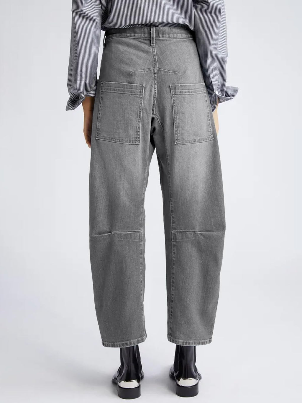 PLNOTME Womens Barrel Jeans High Waisted Baggy Boyfriend Wide Leg Denim Pants with Pockets